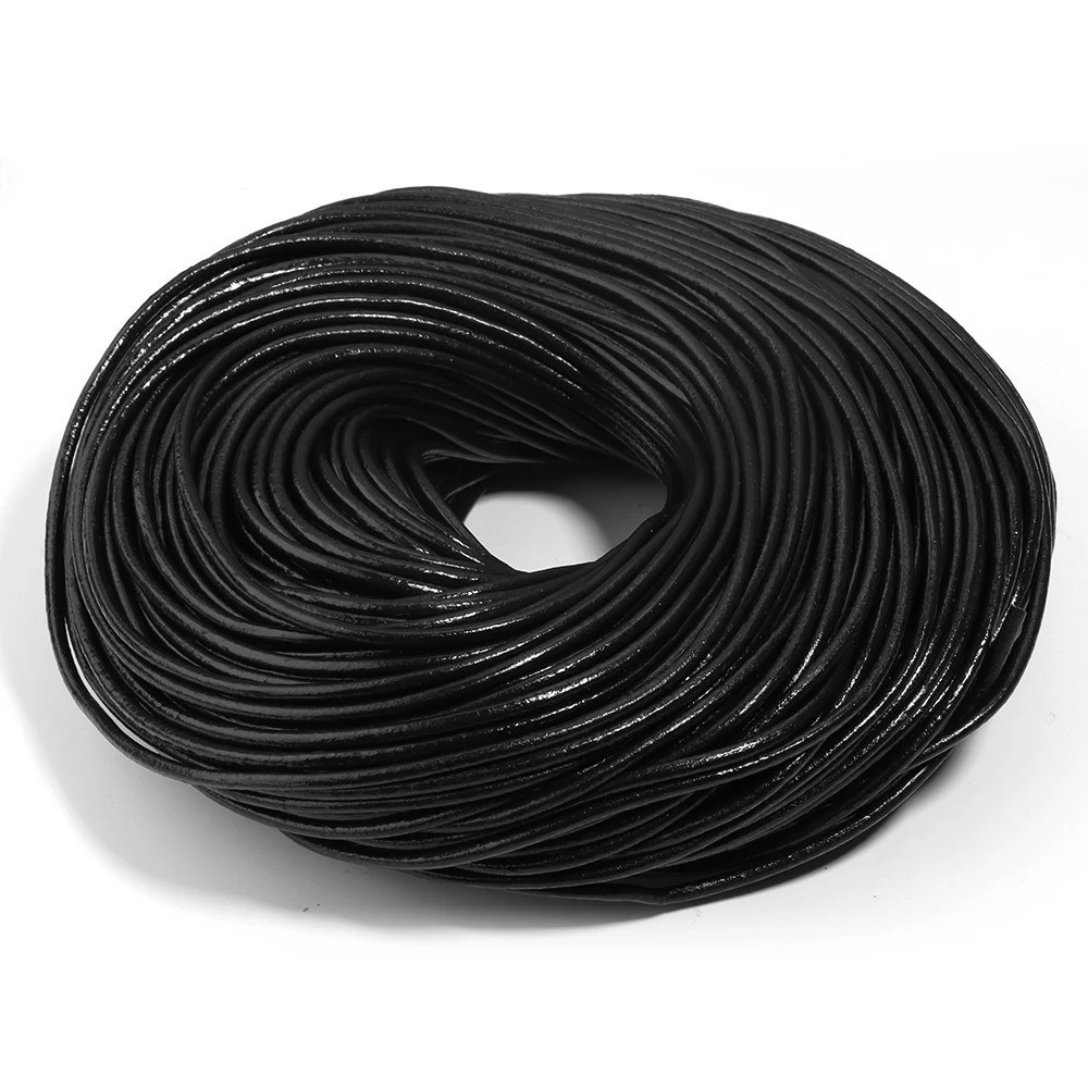 Round Genuine Leather Cord for DIY Jewelry Necklace / Bracelet Making String Round Genuine Leather Cord for DIY Jewelry Necklace / Bracelet Making String
