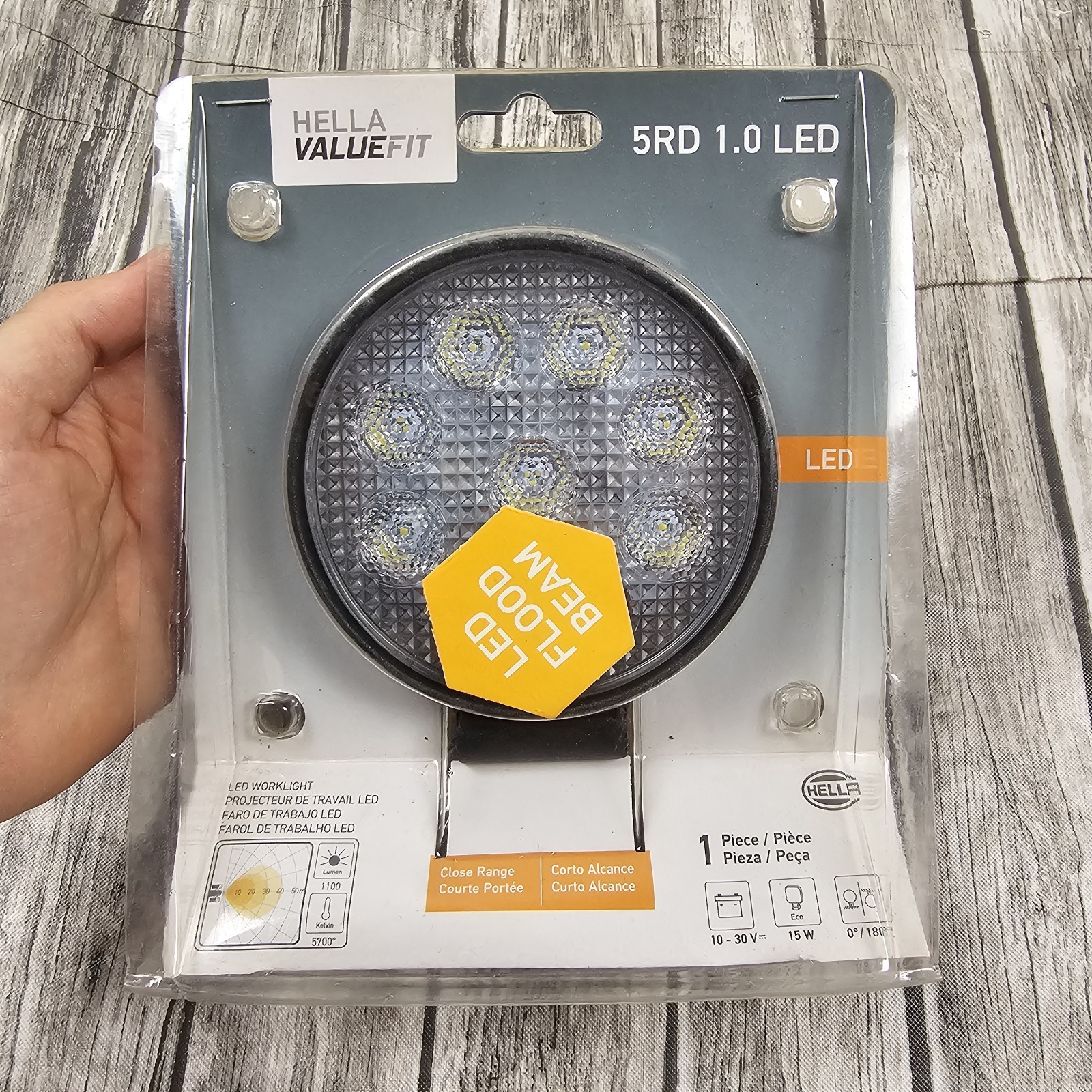 NEW HELLA 357101002 ValueFit 5 Round 1.0 LED  Work light Black 15 Watt