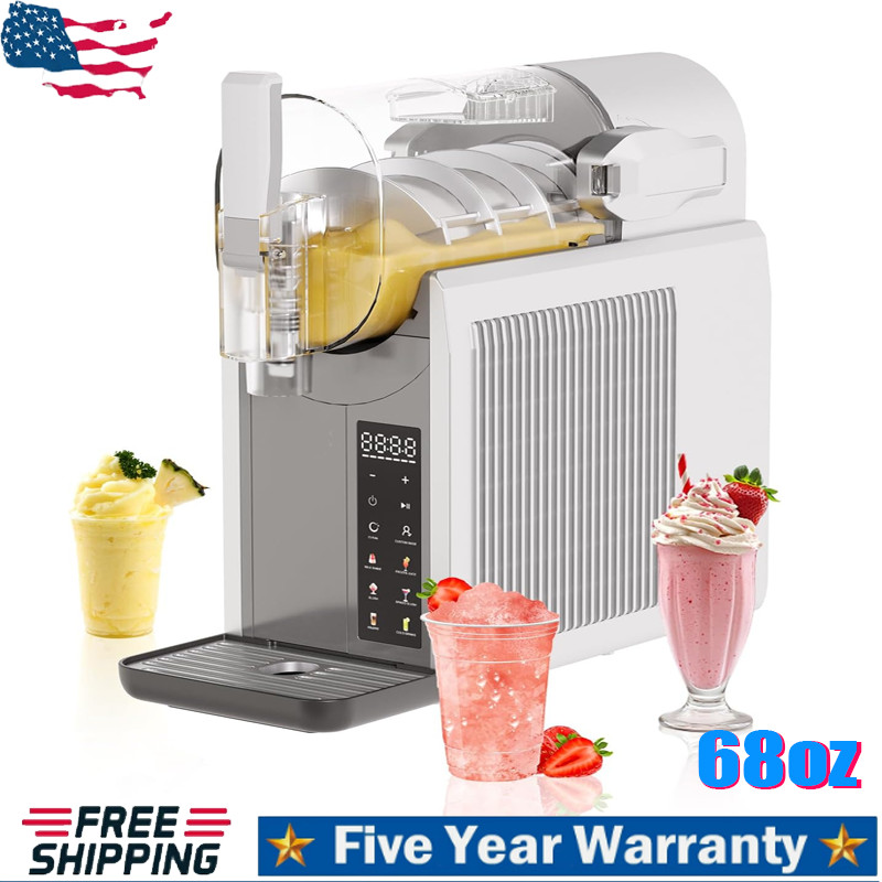 68Oz Slushie Machine 2in1 Soft Serve Ice Cream Milkshak Frozen Drink Auto-Clean 68Oz Slushie Machine 2in1 Soft Serve Ice Cream Milkshak Frozen Drink Auto-Clean