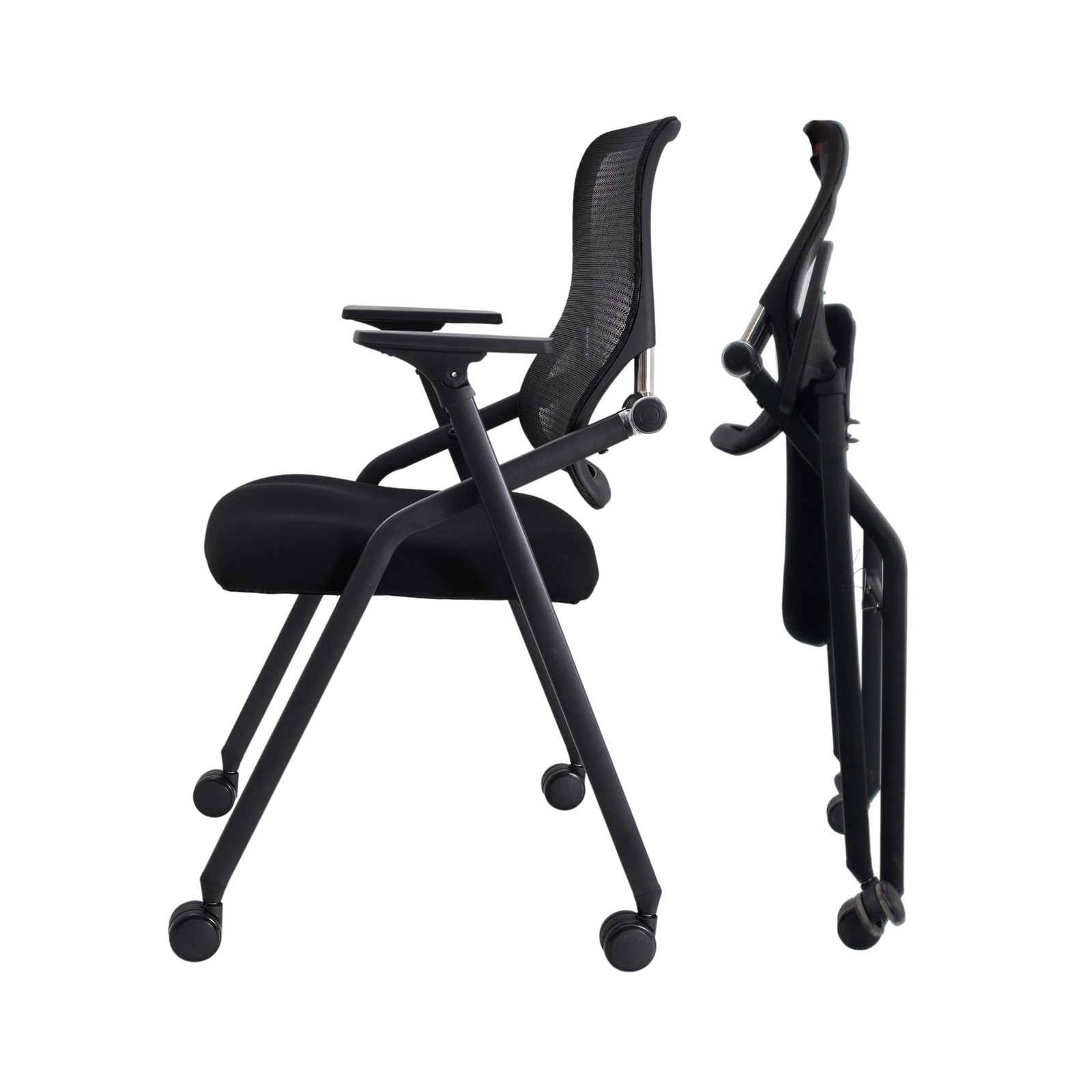 PRO, Stackable & Foldable Conference Room Chairs with 2X Thick Cushion, Lumba... PRO, Stackable & Foldable Conference Room Chairs with 2X Thick Cushion, Lumba...