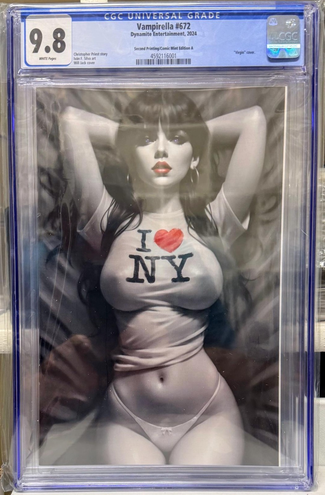 Vampirella #672 (2024) Will Jack virgin cover Comic Mint Edition A 2nd Print CGC Vampirella #672 (2024) Will Jack virgin cover Comic Mint Edition A 2nd Print CGC