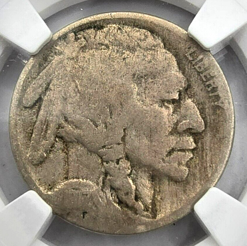1917 P Buffalo Nickel Two Feather Variety NGC VG8 Type Holder Rare 