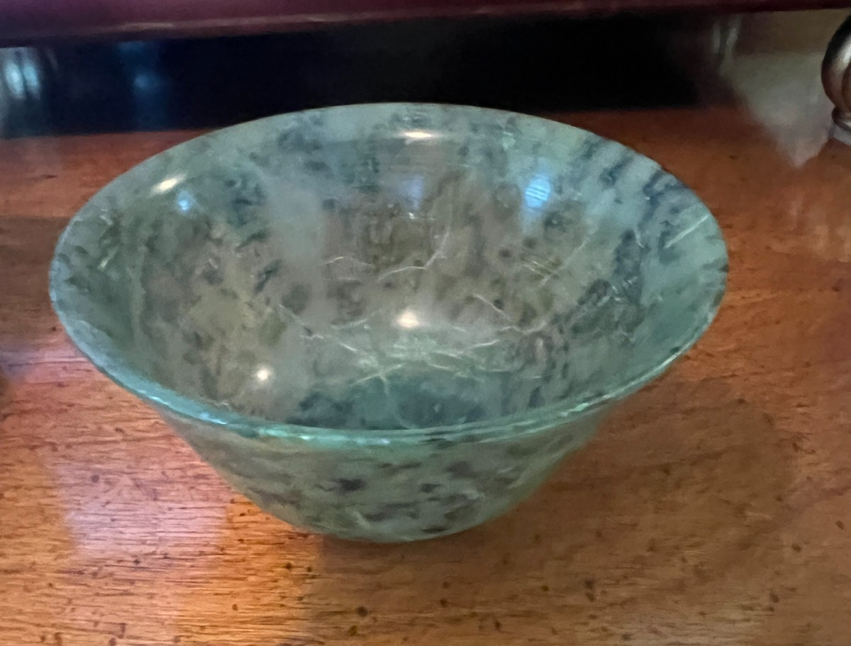 Chinese Jade Vintage Spinach Bowl - New Old Stock in Box Chinese Jade Vintage Spinach Bowl - New Old Stock in Box