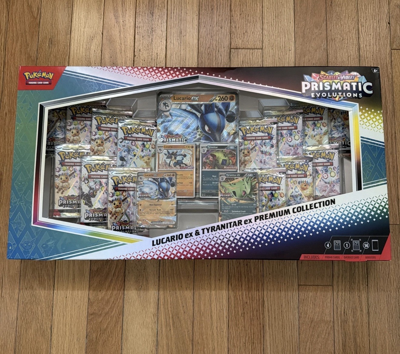 Pokemon Prismatic Evolutions Lucario EX and Tyraniatar EX Premium Collection Box Pokemon Prismatic Evolutions Lucario EX and Tyraniatar EX Premium Collection Box