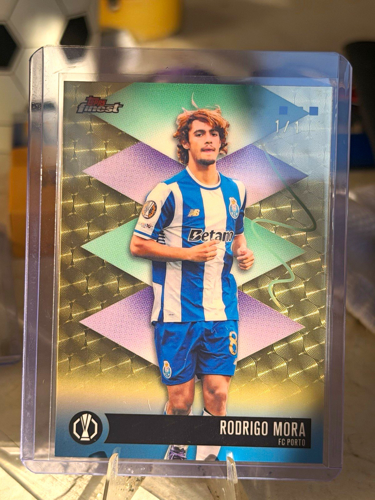 Topps Finest 2026 Rodrigo Mora Superfractor Rare 1/1 FC Porto UEFA EL #582