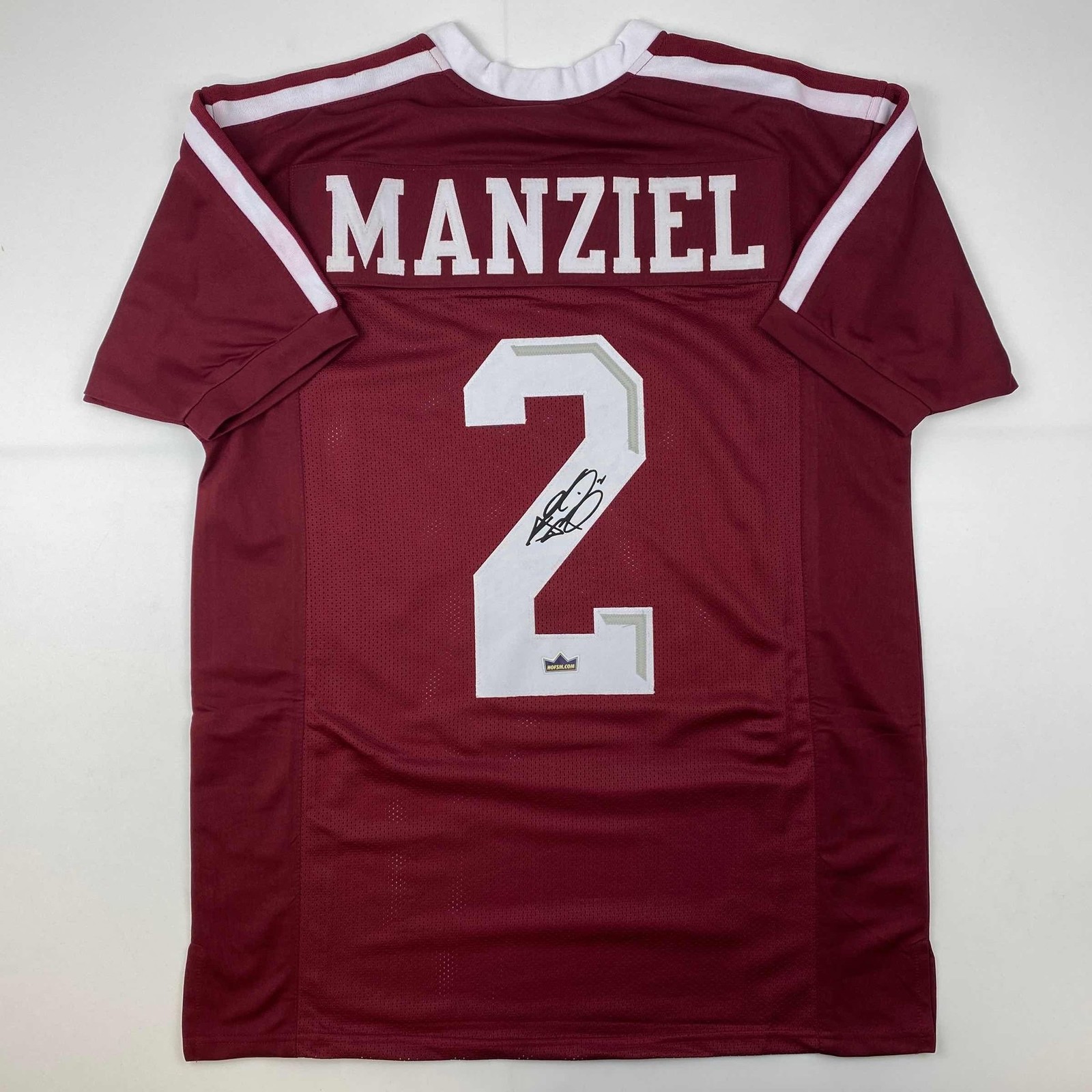 Facsimile Autographed Johnny Manziel Texas A&M Maroon Jersey Men\'s XL