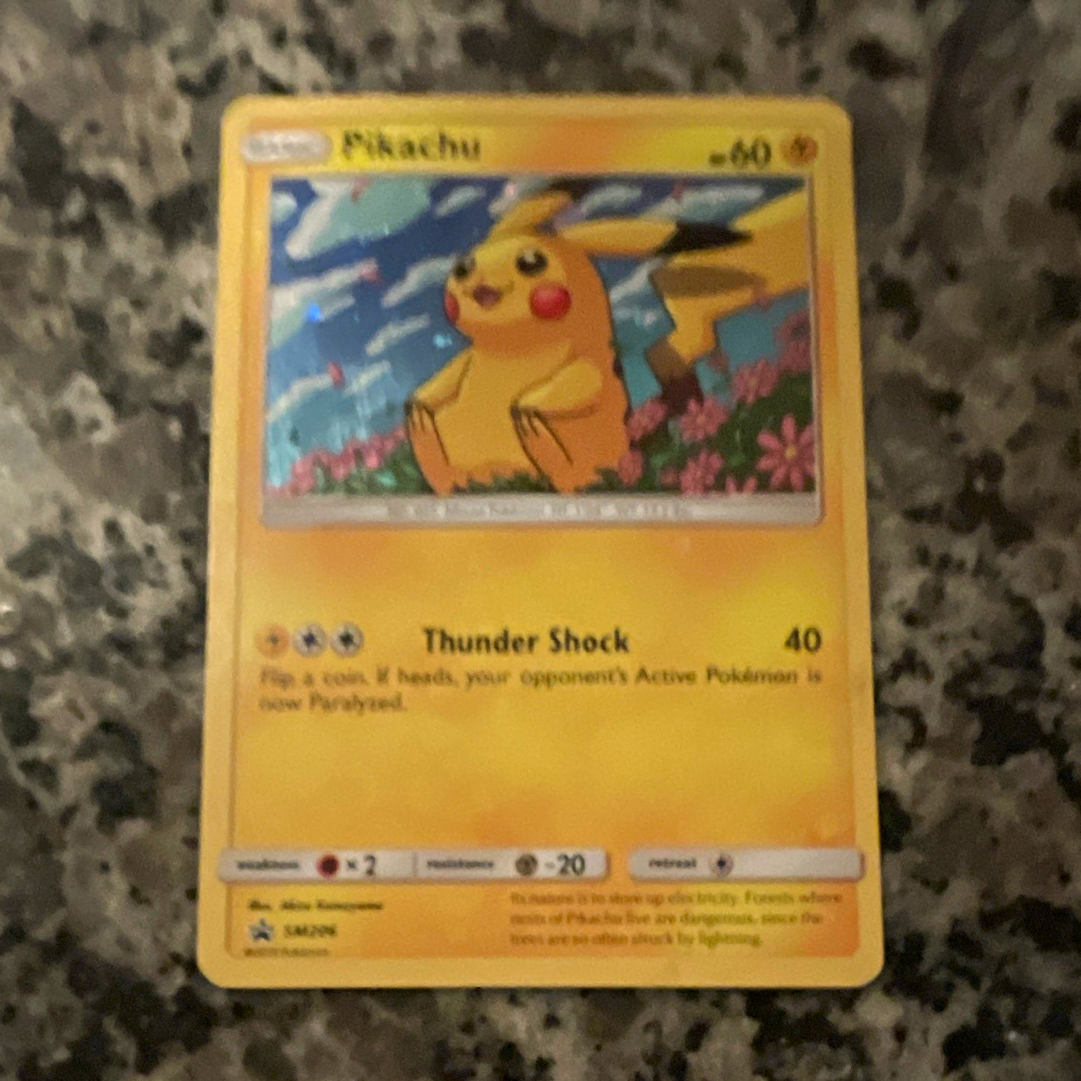 The Pokémon Company Pikachu SM206 SM Promo Holo 60 HP Thunder Shock EN