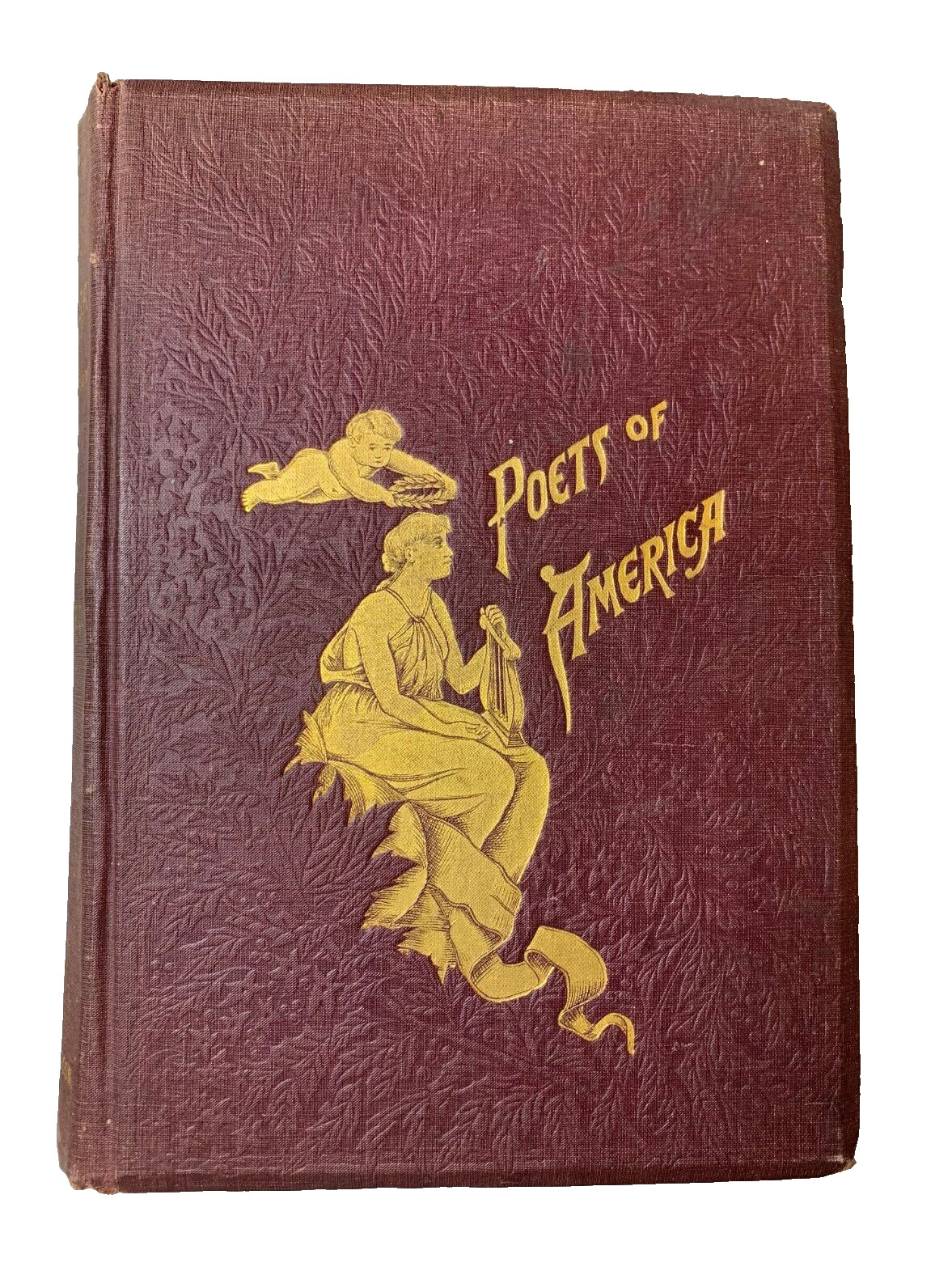 Antique Victorian POETS of AMERICA 1890 Embossed Ornate Gilded Gilt w/ Portraits