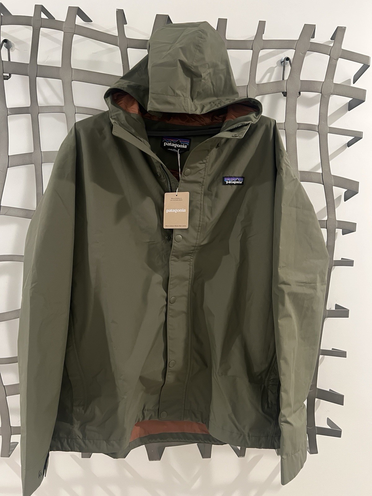 New Patagonia Men’s Jackson Glacier Rain Jacket Basin Green Large  NWT $249