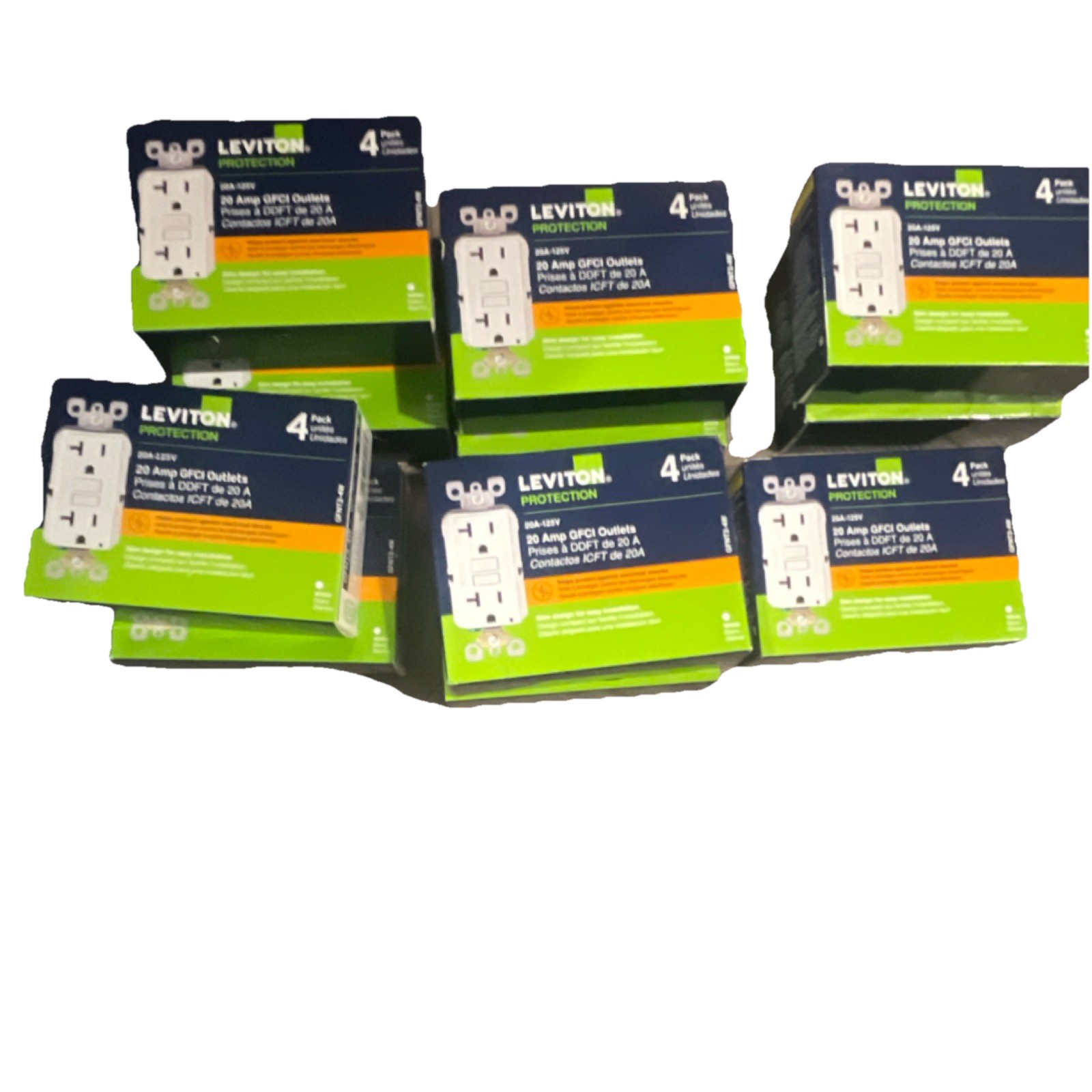 Leviton 20A 125V GFCI   M42-GFNT2-4W.                Receptacle Outlet White 4pm