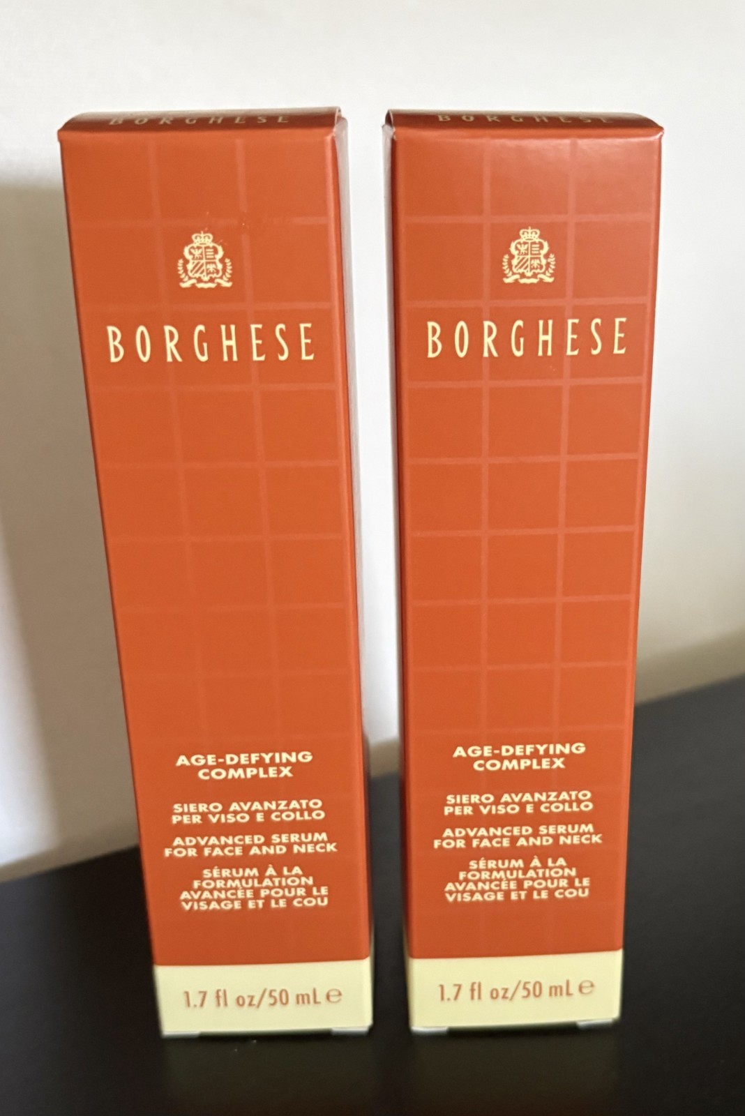 2 UNITS BORGHESE AGE DEFYING COMPLEX FACE NECK SERUM 1.7 OZ 50ML 36M
