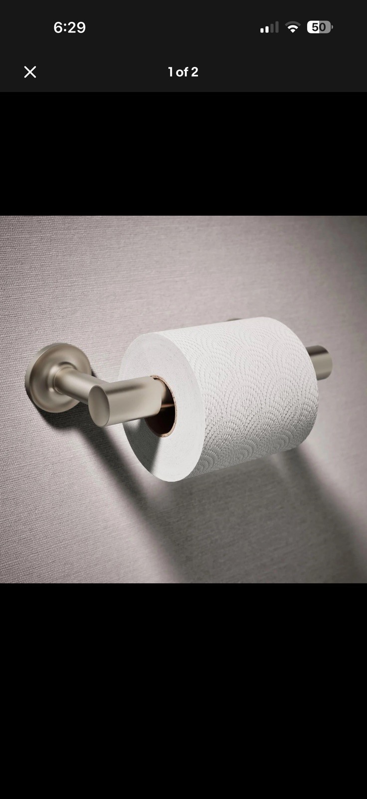 New Open Box Kohler K-14377-BN Purist® Toilet Paper Holder, Brushed Nickel A2