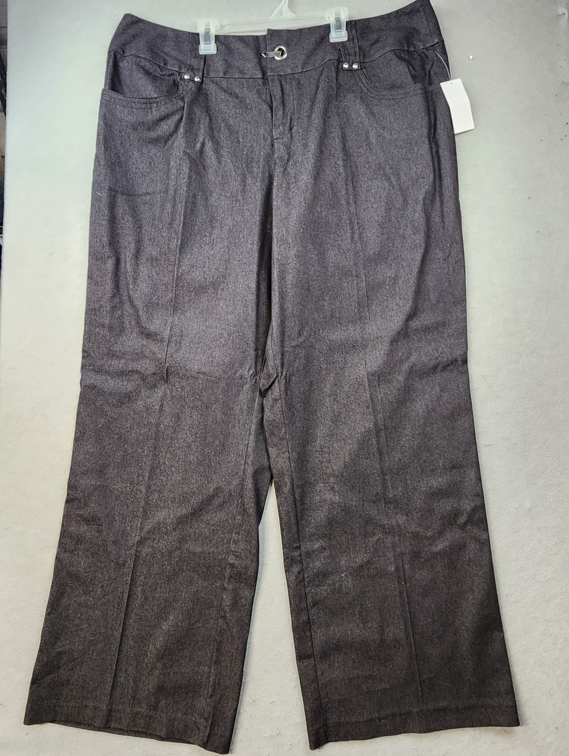 Cato Women\'s Straight Wide Leg Dress Pants Slacks Size 20W Gray Cato Women\'s Straight Wide Leg Dress Pants Slacks Size 20W Gray