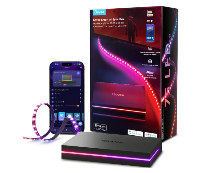Govee AI Gaming & TV Sync Box Kit with HDMI 2.1, 4K@144Hz 55–65 inch TVs- NEW Govee AI Gaming & TV Sync Box Kit with HDMI 2.1, 4K@144Hz 55–65 inch TVs- NEW