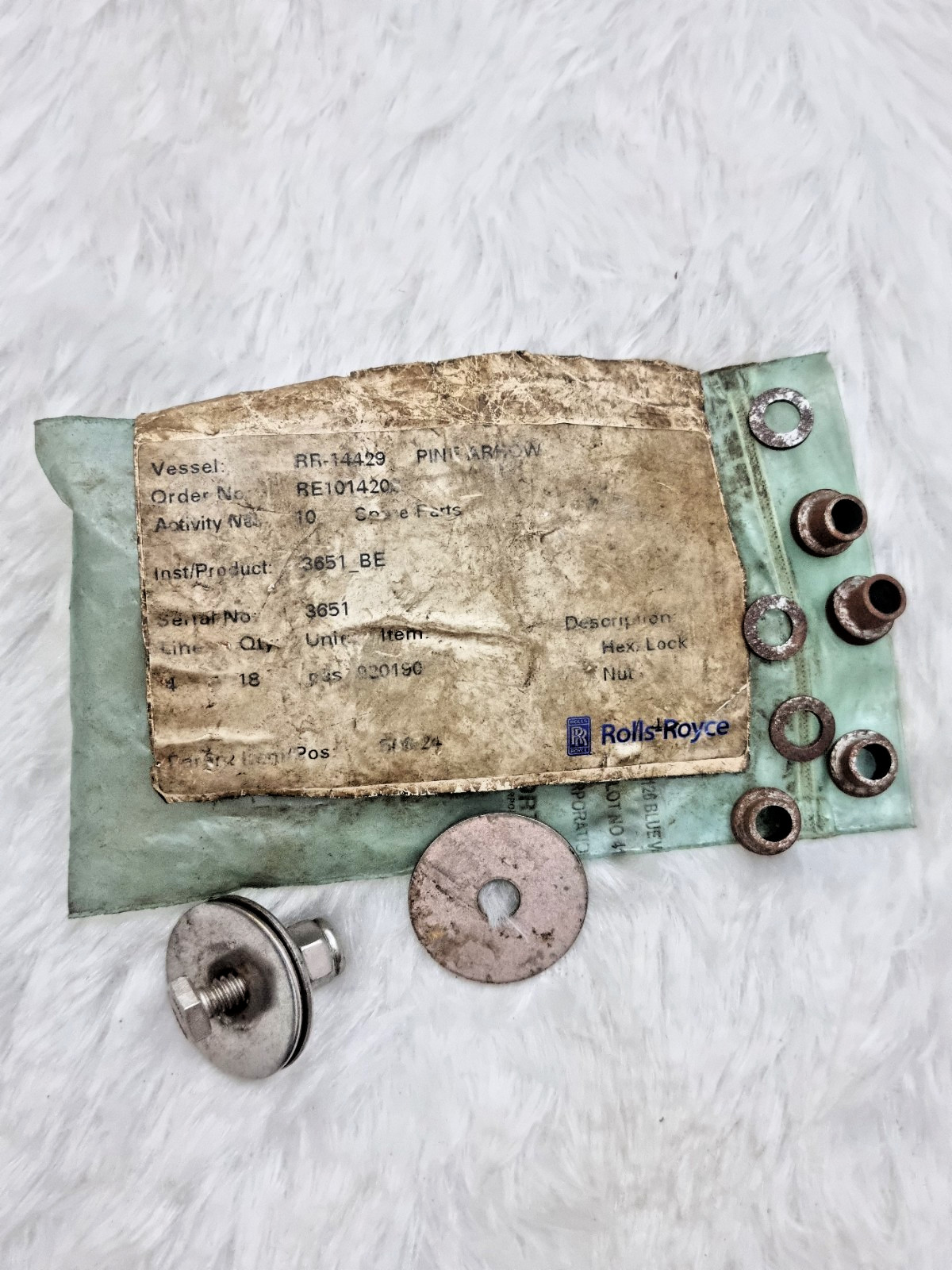 Rolls Royce RR-14429 PINE ARROW Hex Lock 3651_BE New Old Stock Rolls Royce RR-14429 PINE ARROW Hex Lock 3651_BE New Old Stock