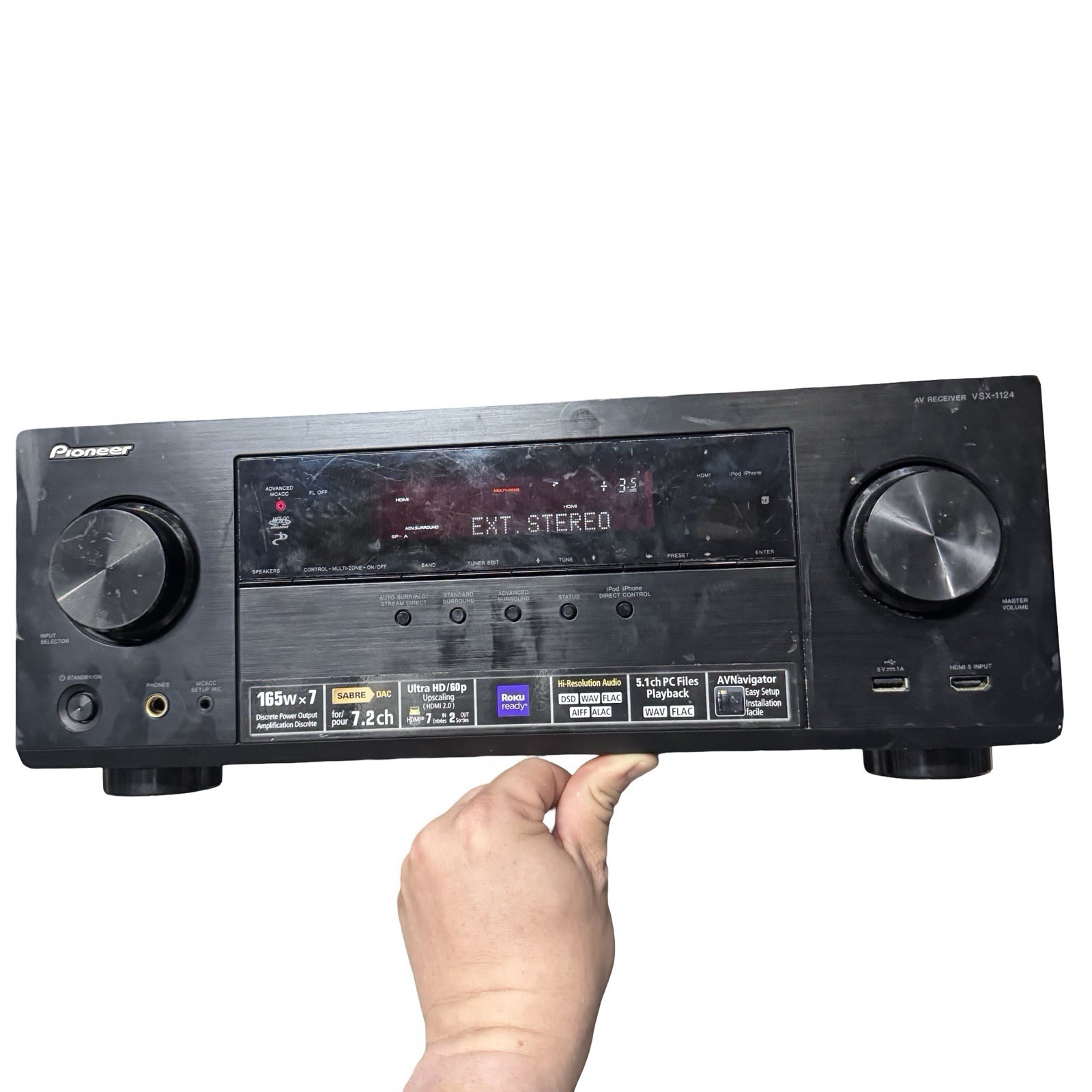 Pioneer VSX-1124 7.2-channel Home Theater Receiver Tested No Remote