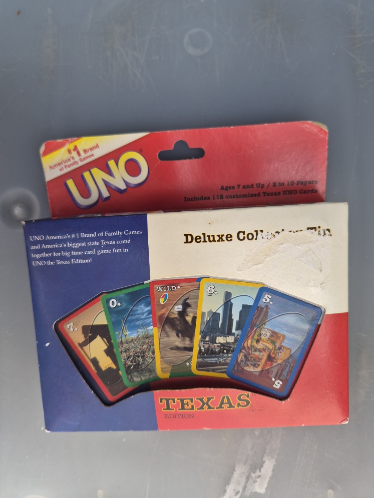 Vintage 2002 Sababa Toys Uno Deluxe Collector Tin Texas Edition New Sealed Vintage 2002 Sababa Toys Uno Deluxe Collector Tin Texas Edition New Sealed
