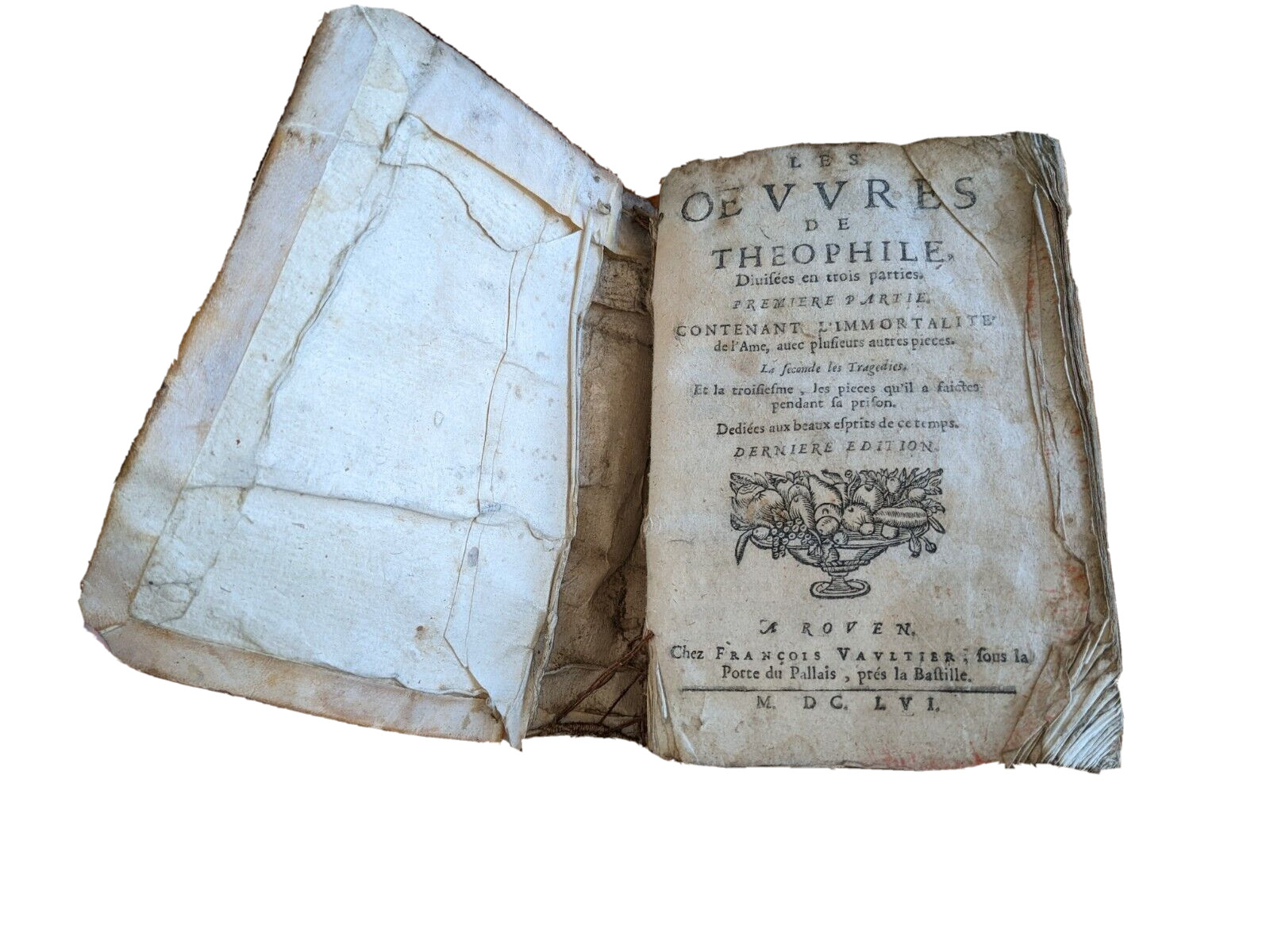 antique book - the works of Theophilus -1656