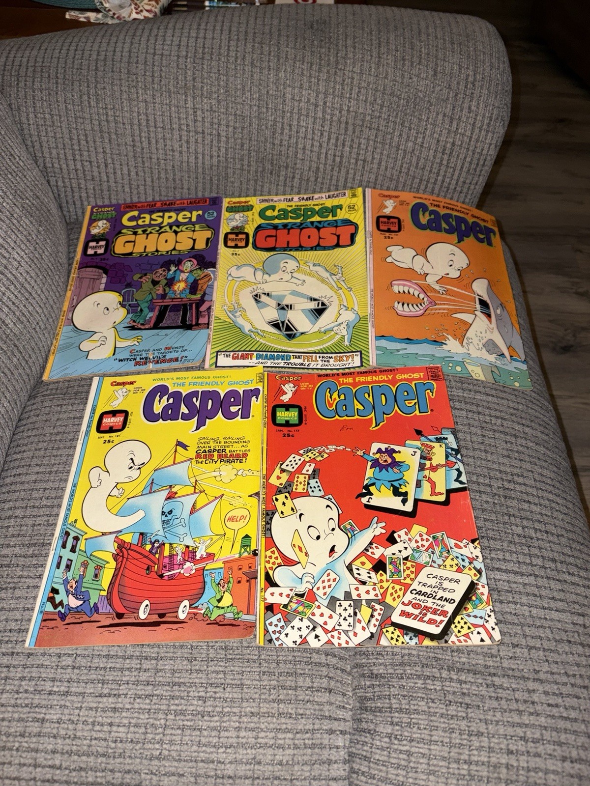 1970s Harvey Comics Lot Of 5 Casper The Friendly Ghost Comic Books A 1970s Harvey Comics Lot Of 5 Casper The Friendly Ghost Comic Books A