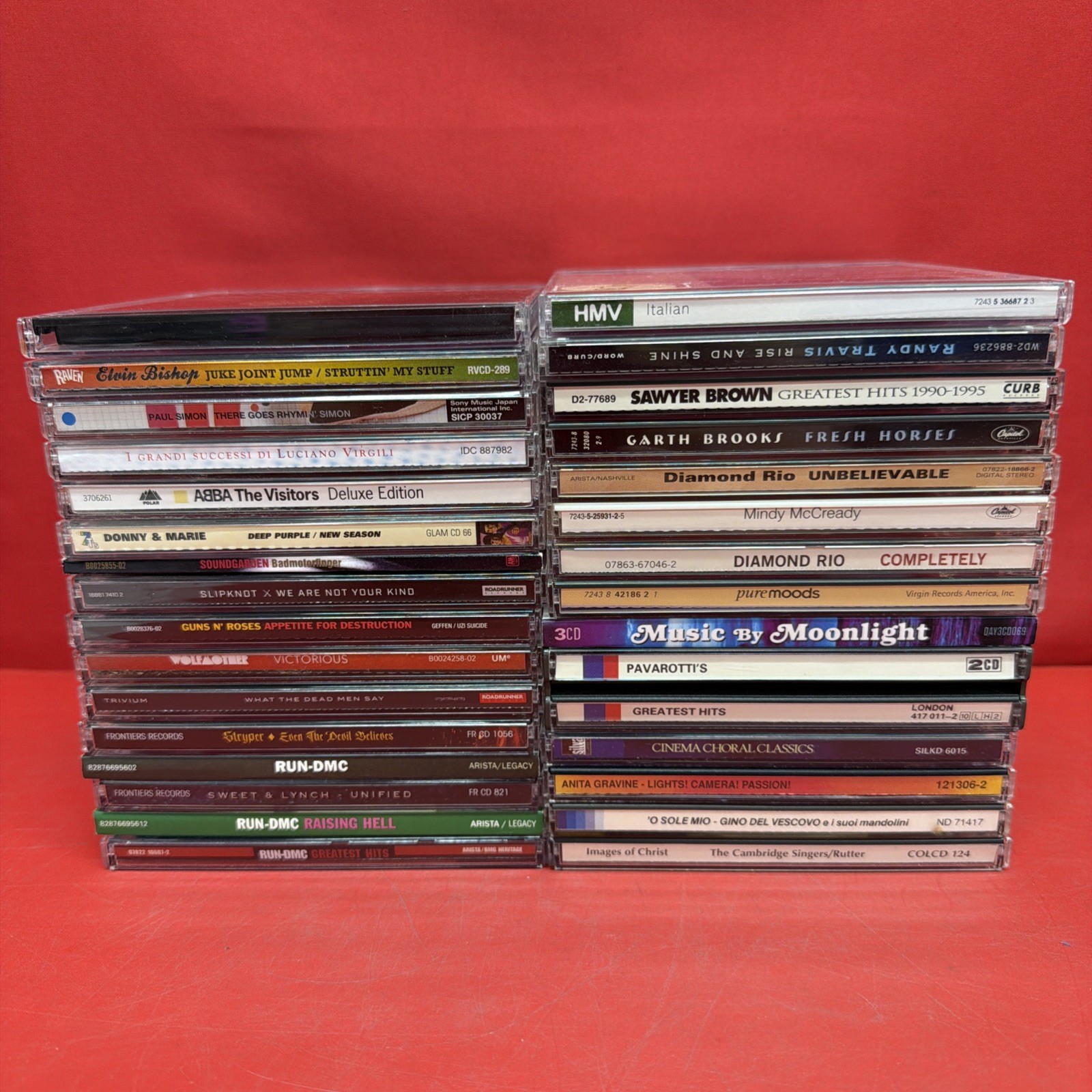 Mixed Lot 30 CDs Rock Metal Country Rap ABBA Guns N Roses Run-DMC Slipknot #2
