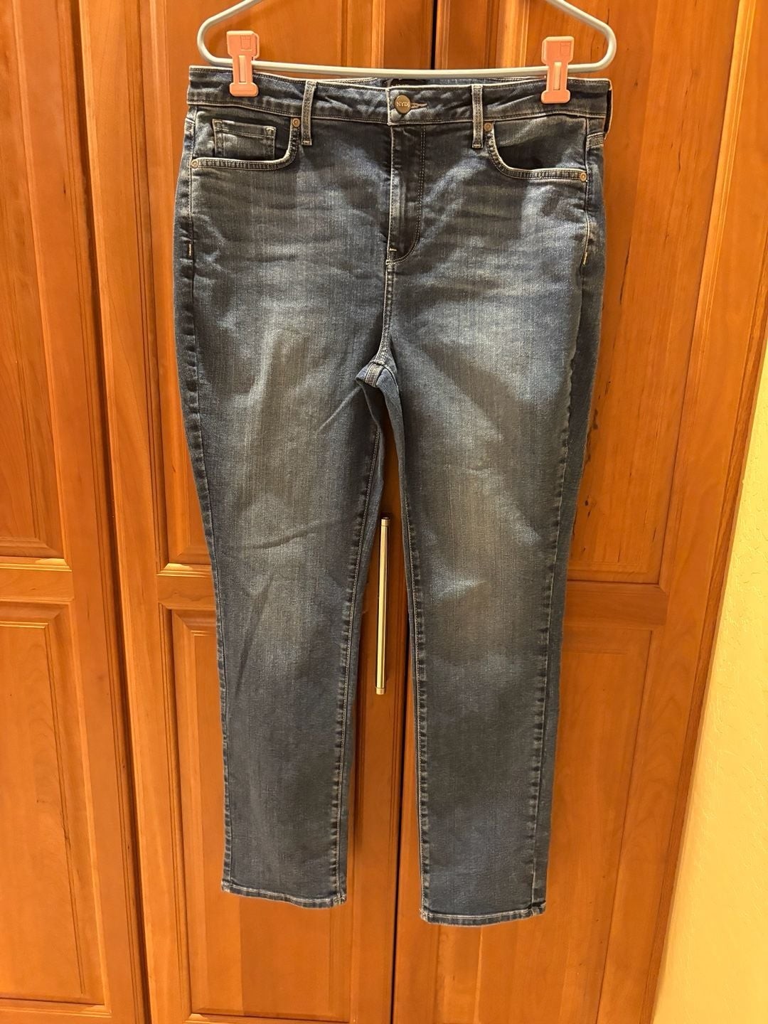 NYDJ Sheri Slim Jeans Size 12 Blue Denim Lift Tuck Technology