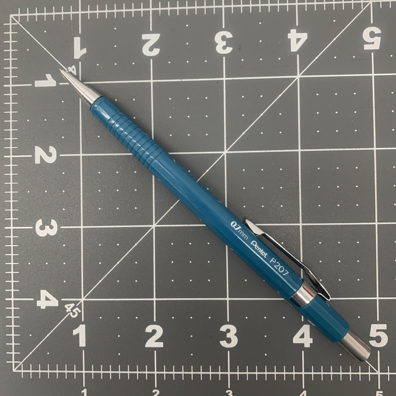 Vintage Blue Pentel Mechanical Pencil P207 7mm Made in Japan