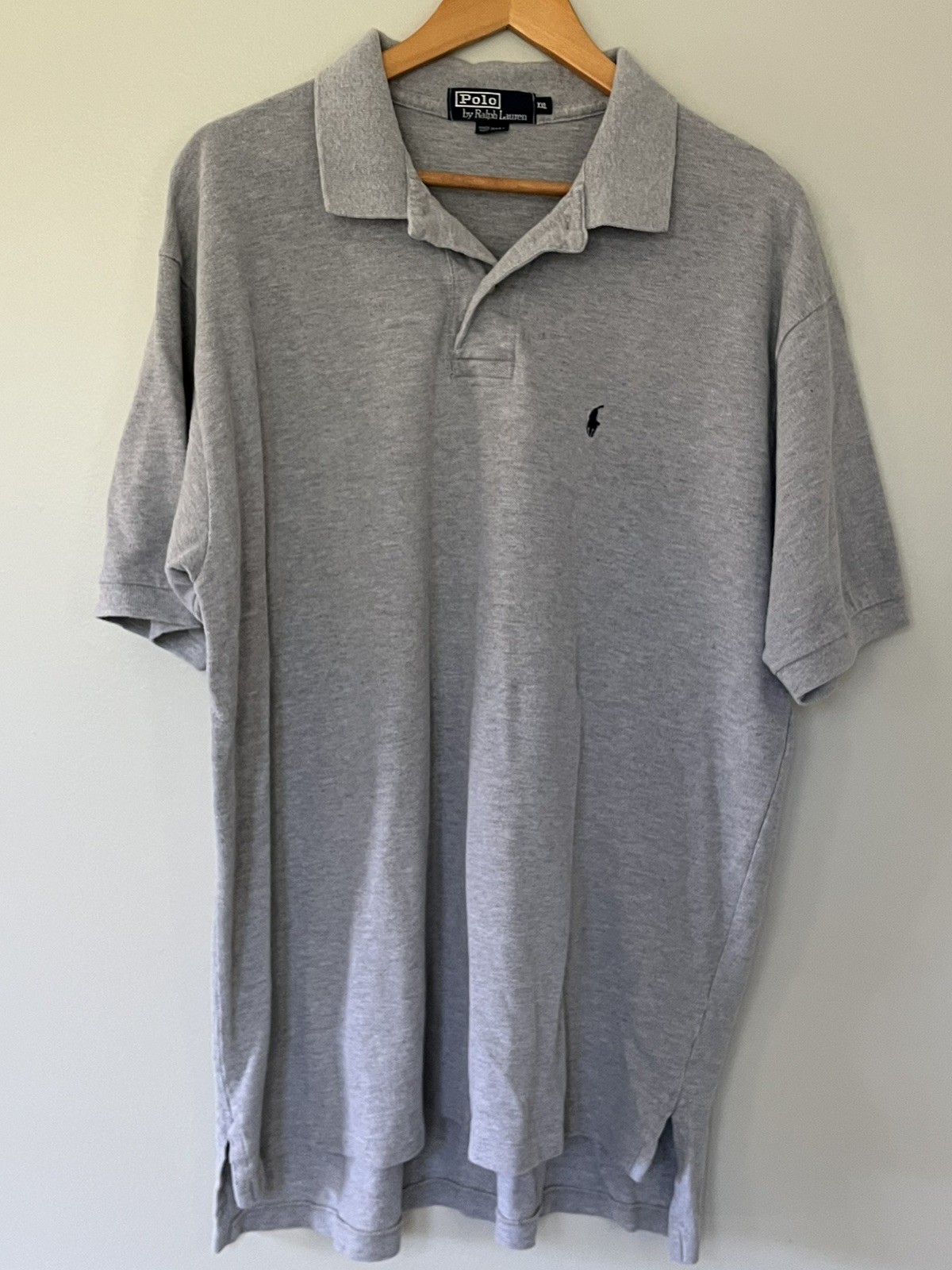 Vintage 80s/90s Polo Ralph Lauren Mens XXL Gray Short Sleeve Cotton Made in USA Vintage 80s/90s Polo Ralph Lauren Mens XXL Gray Short Sleeve Cotton Made in USA