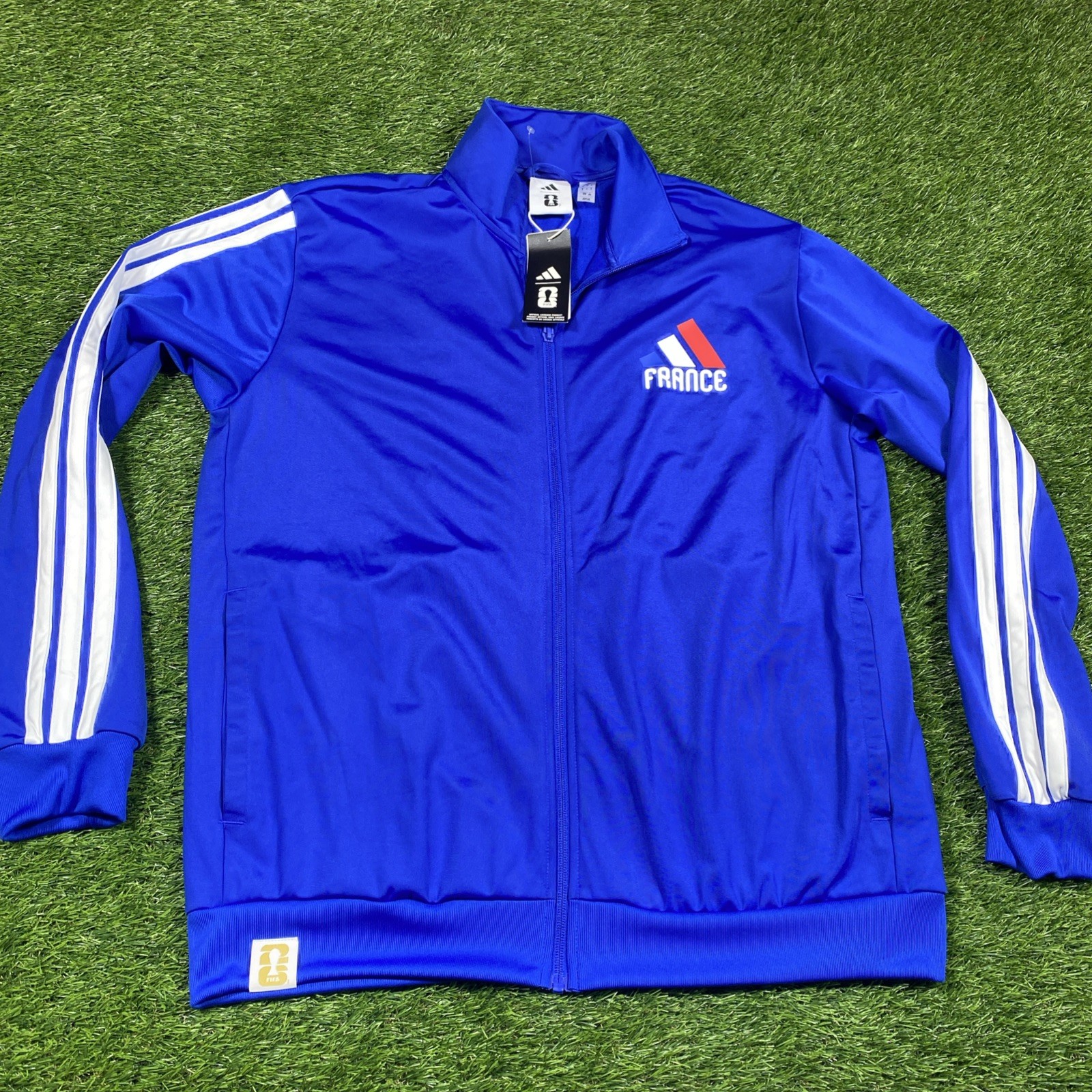 France Adidas DNA Track Jacket Mens Large Soccer NWT 2026 Blue JZ9345 France Adidas DNA Track Jacket Mens Large Soccer NWT 2026 Blue JZ9345