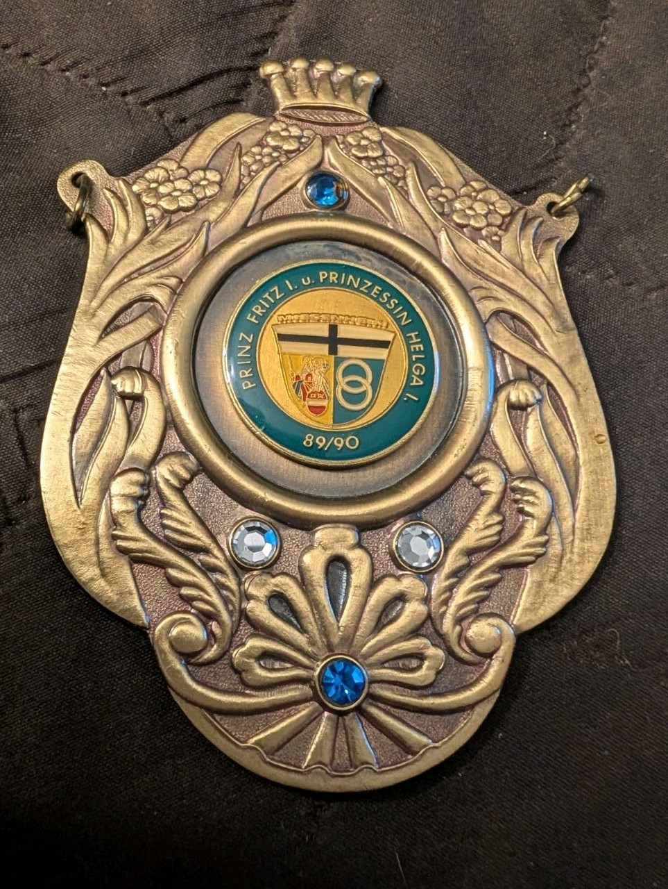 Vintage 1989-90 German Miesenheim Carnival Large Brass Medal Karneval 4