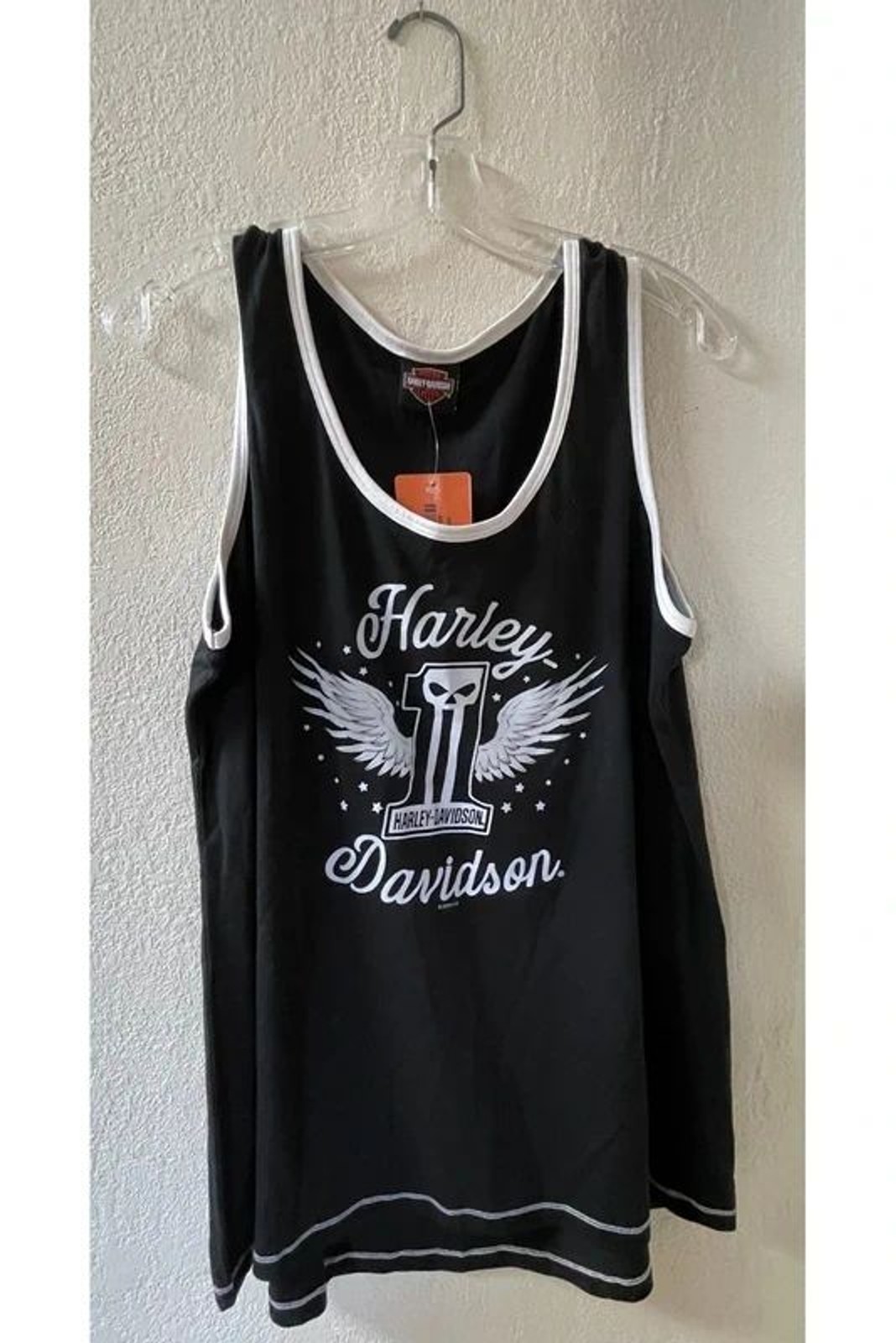 NWT Harley-Davidson Black Hills Rapid City SD Tank Top Skull #1 Wings Women\'s XL