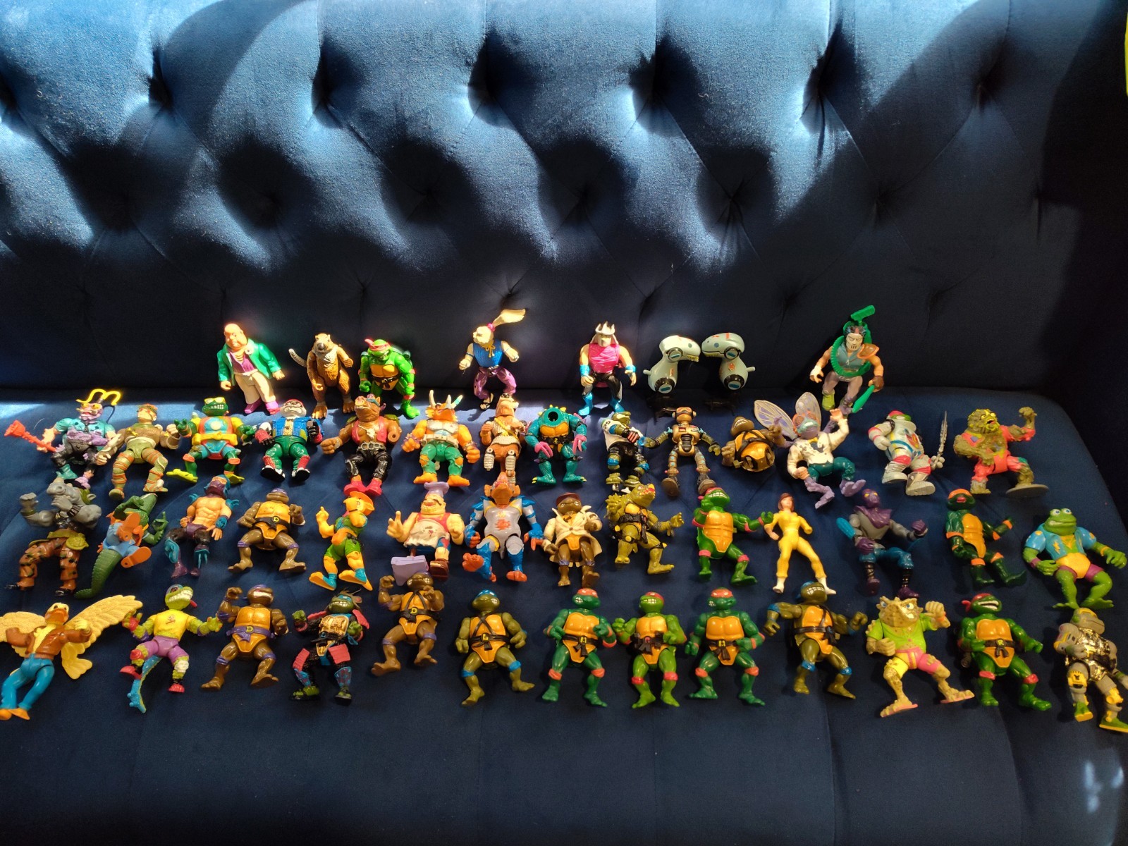 Vintage TMNT 49 Action Figure Lot With Vehicles And Some Accessories As Is