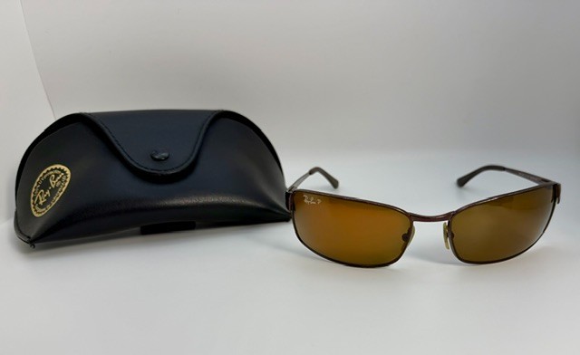 Ray-Ban RB3269 014/57 63-18 Polarized Sunglasses Brown Made in Italy w/ Case