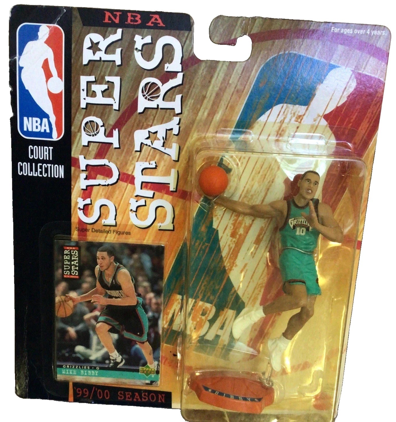 NBA Super Stars 1999/00 Mike Bibby Memphis Grizzlies Action Figure & Card