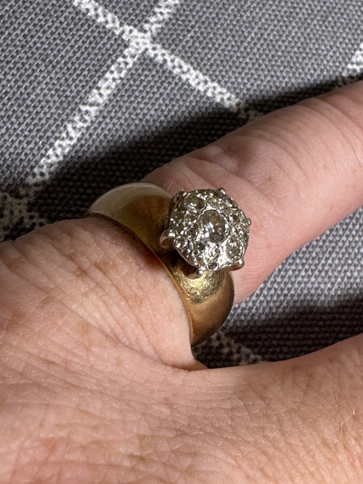 Vintage ARTCARVED Solid 14k Yellow Gold Diamond Wedding Band Ring 10g 1950s