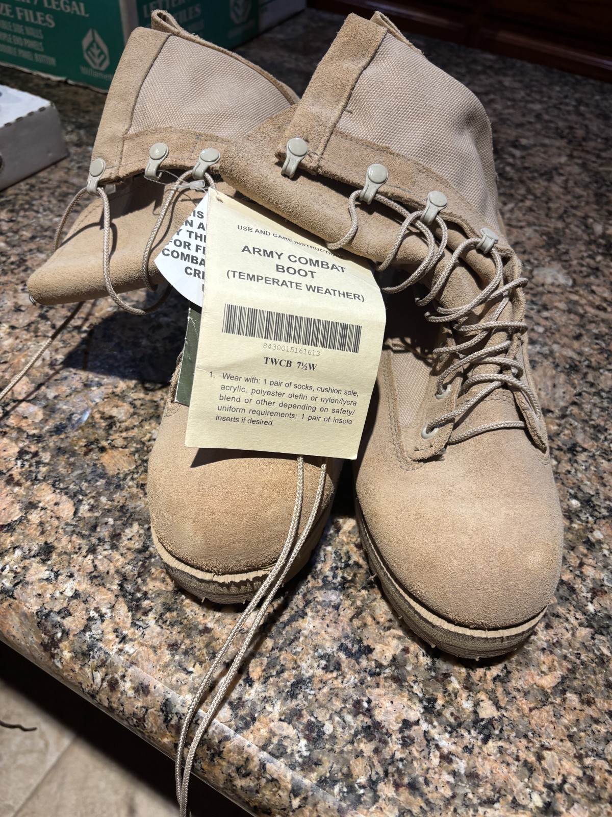 US ARMY Belleville Combat Boots Temperate Weather Desert Tan 7.5W \ US ARMY Belleville Combat Boots Temperate Weather Desert Tan 7.5W \