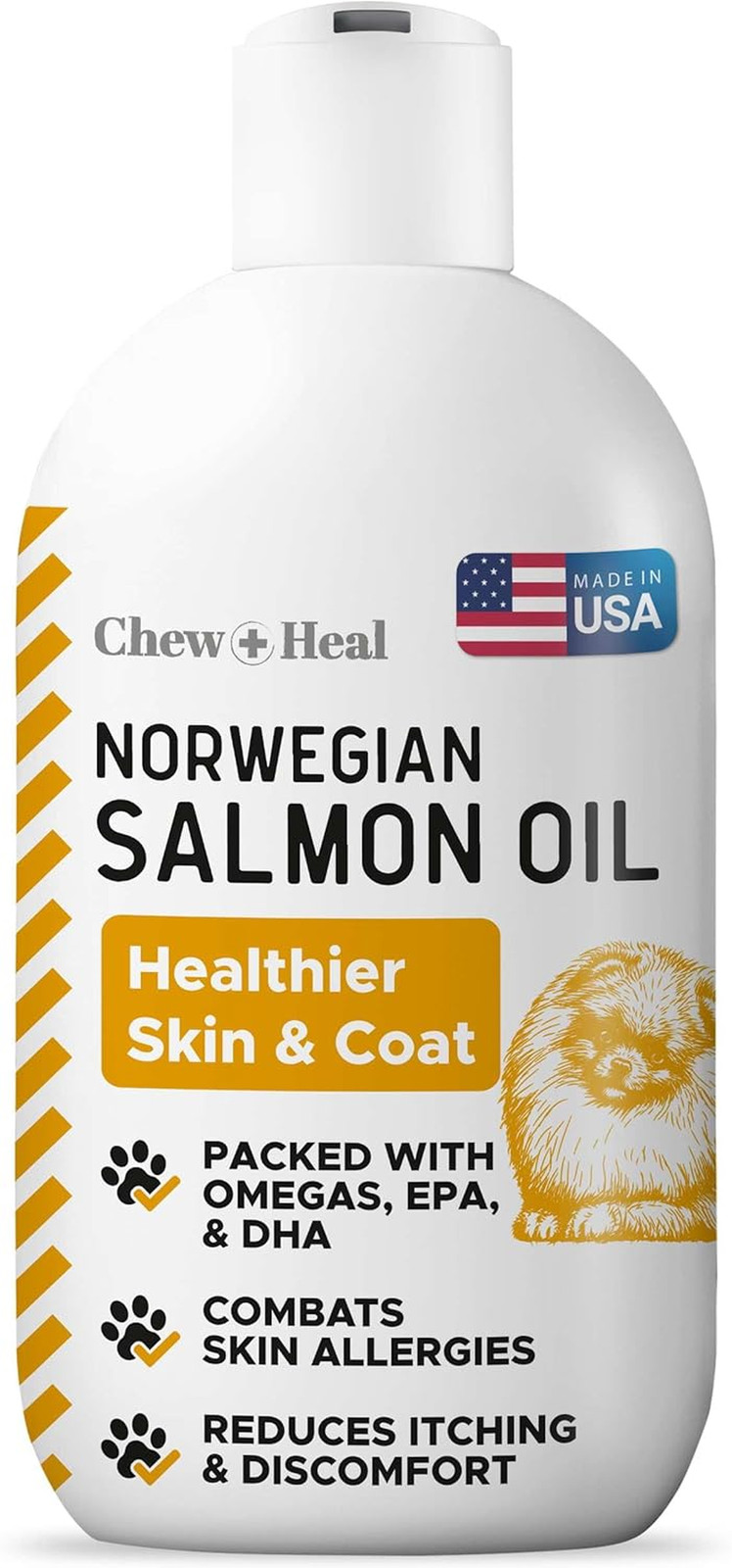 Salmon Oil for Dogs - Premium Fish Oil for Skin and Coat Health - Omega 3 Supple
