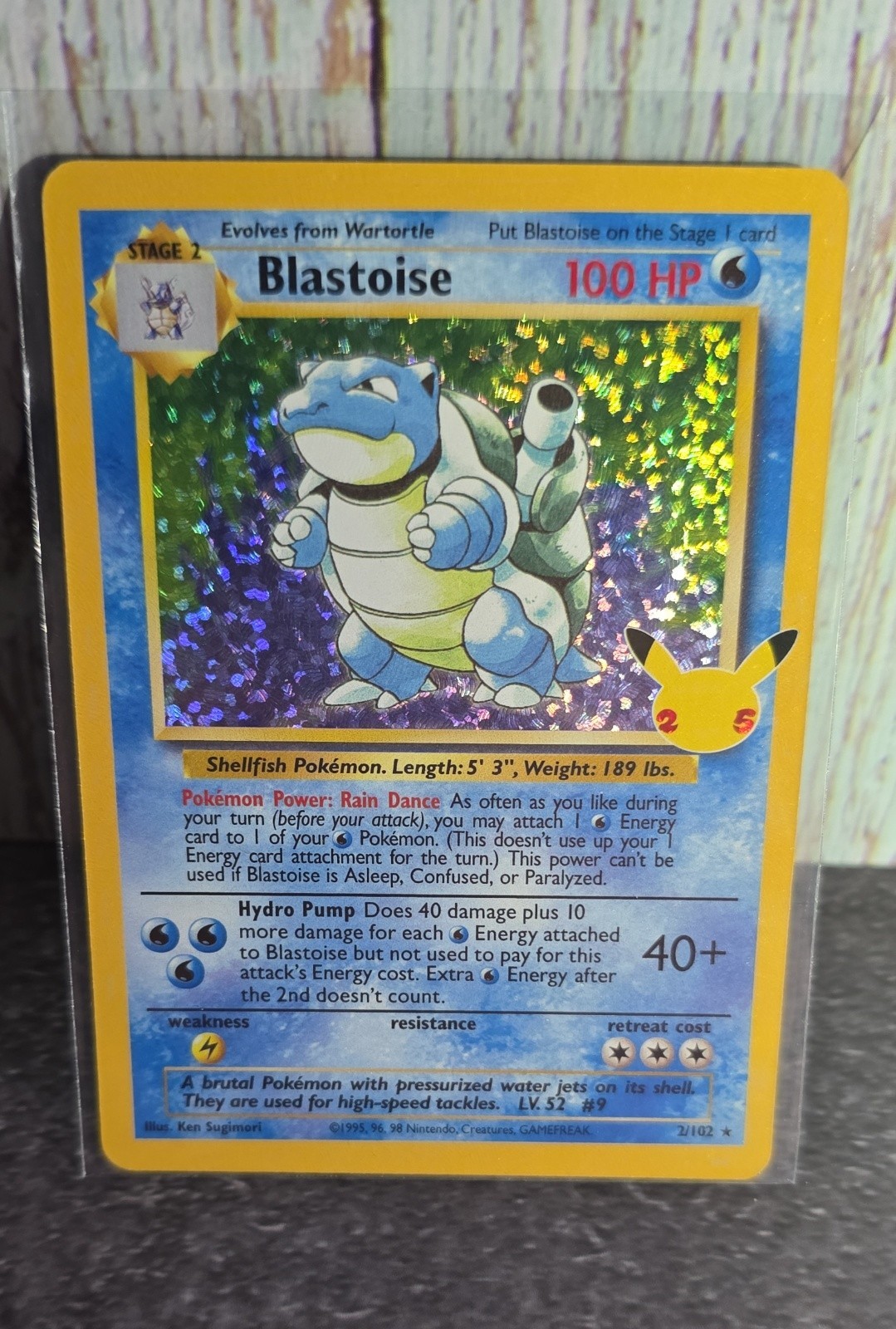 Blastoise 2/102 Celebrations: Classic Collection Holo Blastoise 2/102 Celebrations: Classic Collection Holo