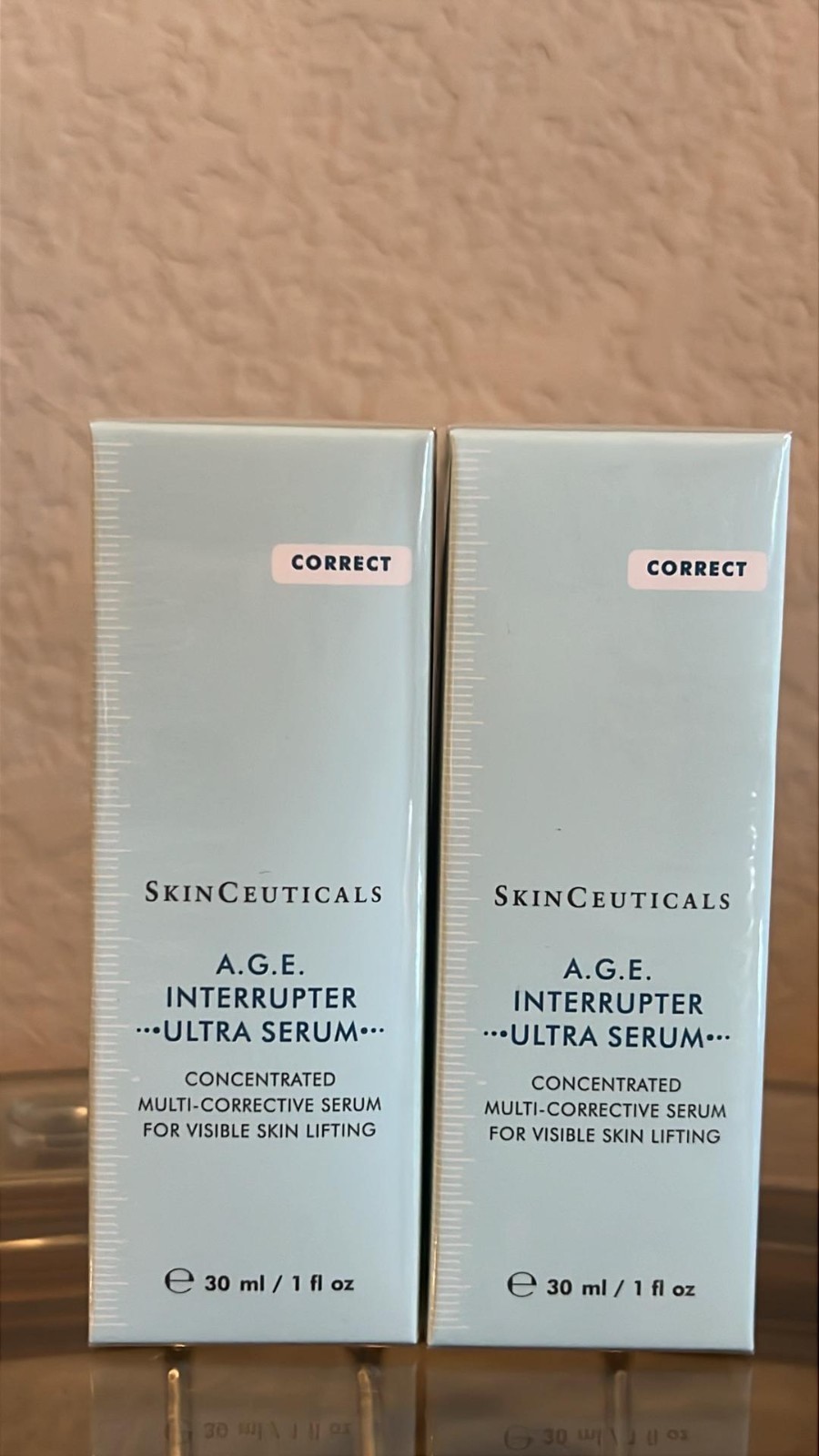 2 Pack SkinCeuticals A.G.E. Interrupter Ultra Serum Full Size 1 oz  NEW Sealed