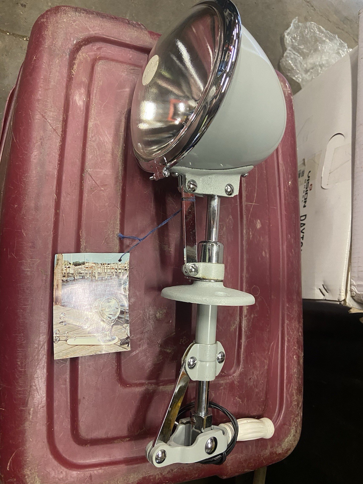 Vintage New W Tag Boat Spotlight Ray-Line Marine Search Light Car Truck Vintage New W Tag Boat Spotlight Ray-Line Marine Search Light Car Truck