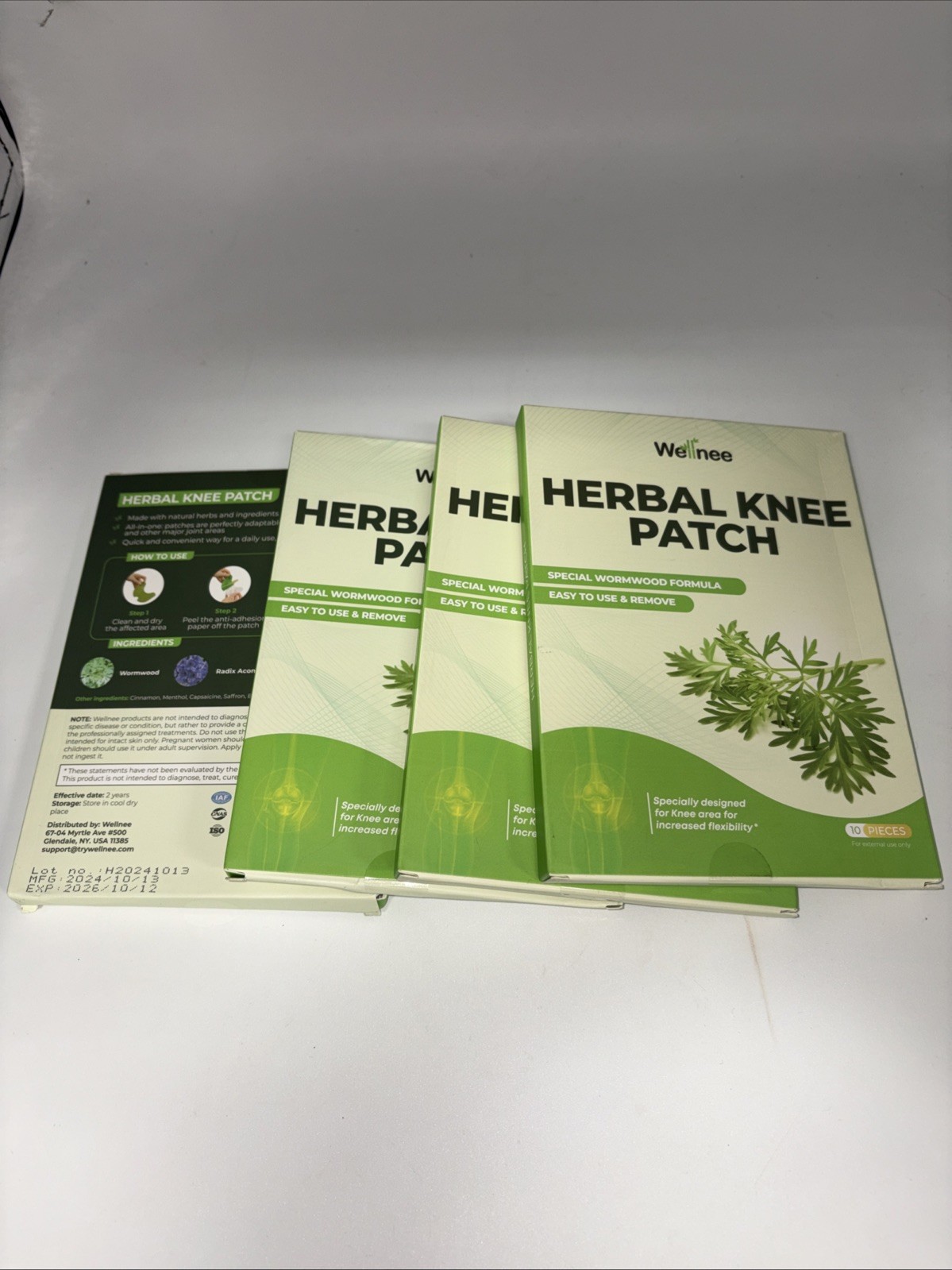 40-Pack Herbal Knee Patches for Relief