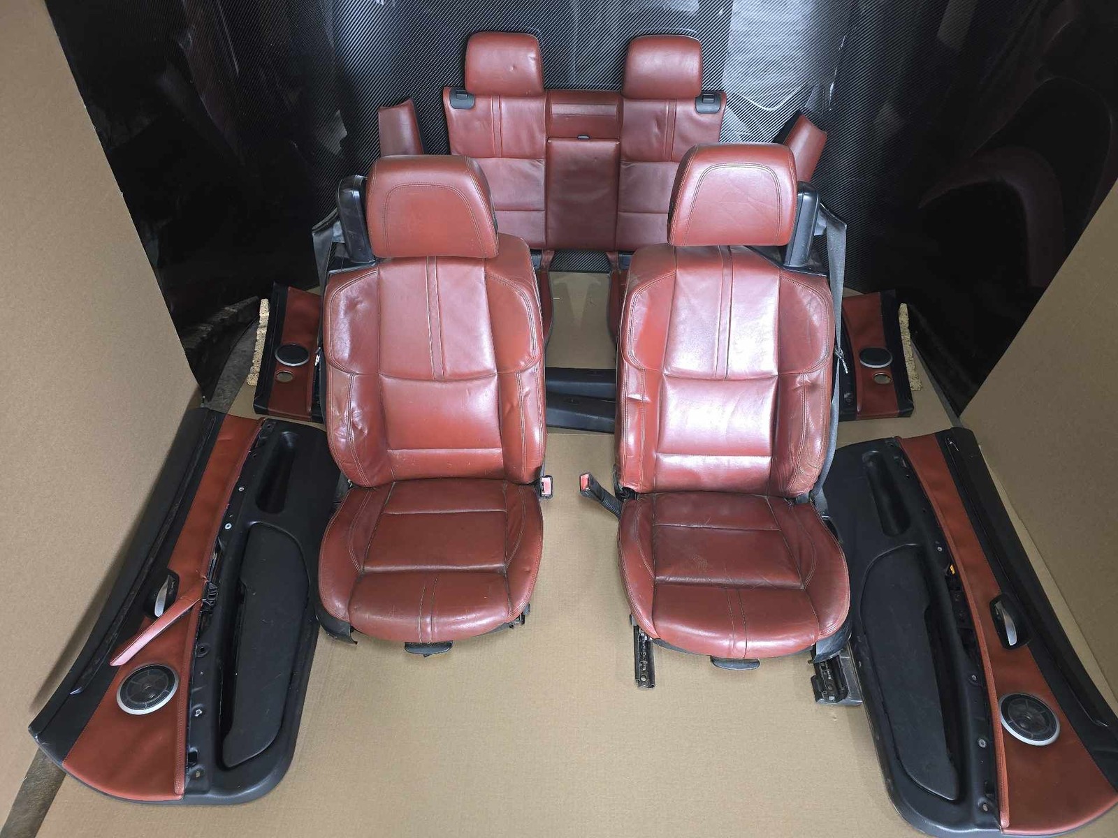 08-13 BMW E93 M3 OEM Complete Convertible Interior w/ Active Headrest - Fox Red 08-13 BMW E93 M3 OEM Complete Convertible Interior w/ Active Headrest - Fox Red