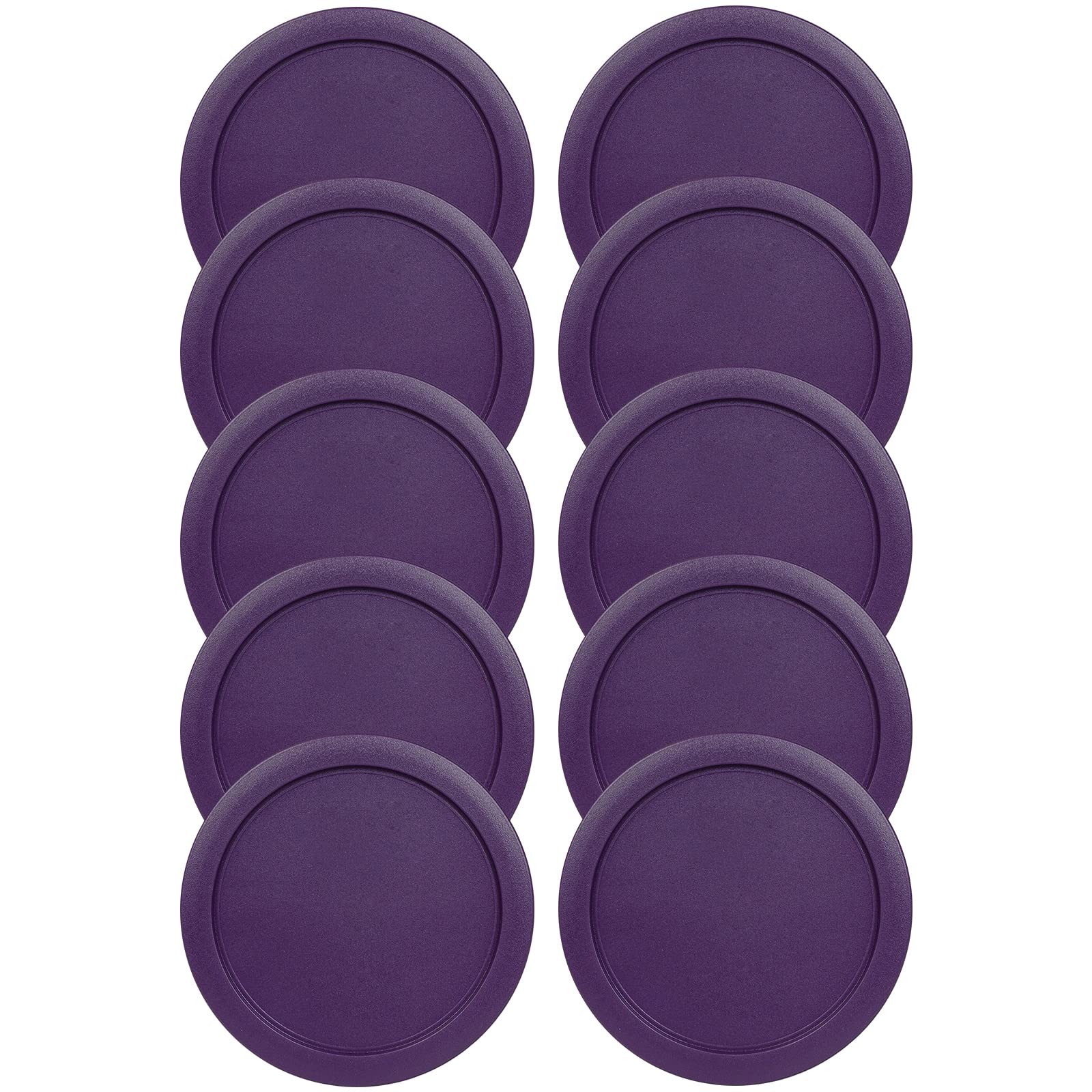 Replacement Lids fits Pyrex 7-Cup Round Glass Cover for 7402-PC Purple 10 Pack