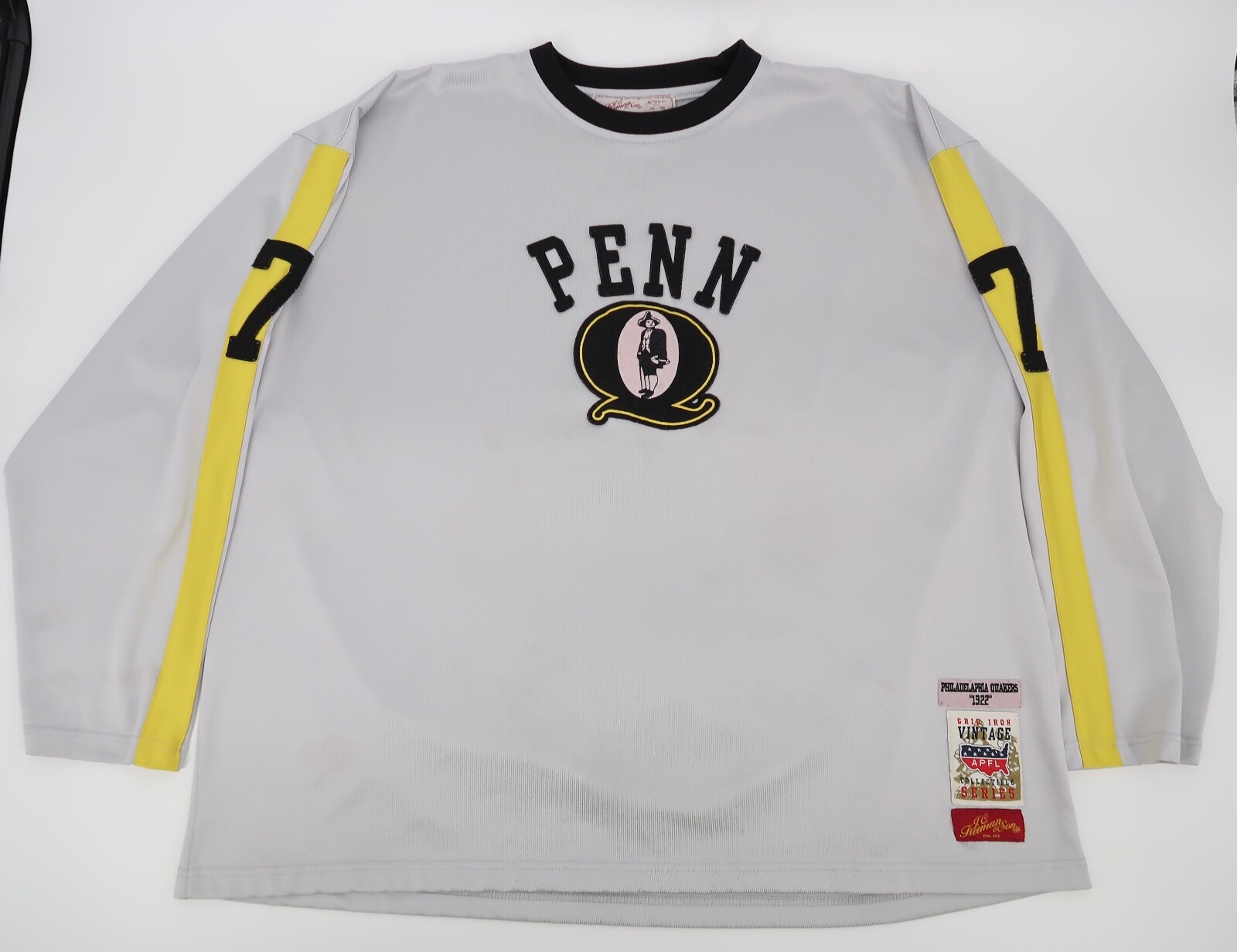 JC Freeman & Son Mens XXXL Philadelphia Quakers Jersey #7 Long Sleeve Size 3XL JC Freeman & Son Mens XXXL Philadelphia Quakers Jersey #7 Long Sleeve Size 3XL