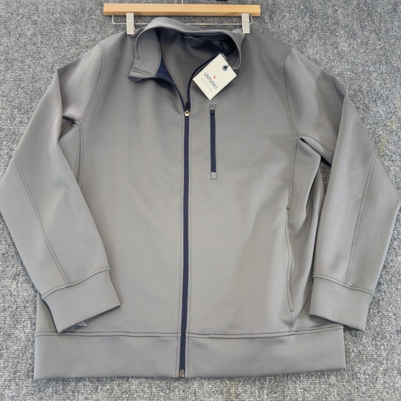 NWT UNTUCKit Benotto Full Zip Technical Jacket Grey Size Large