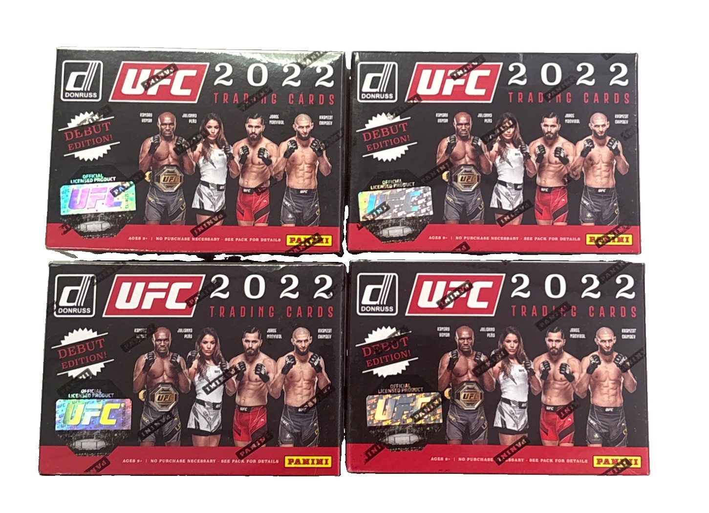 2022 Panini Donruss UFC Blaster Box Lot of 4 Sealed Debut Edition