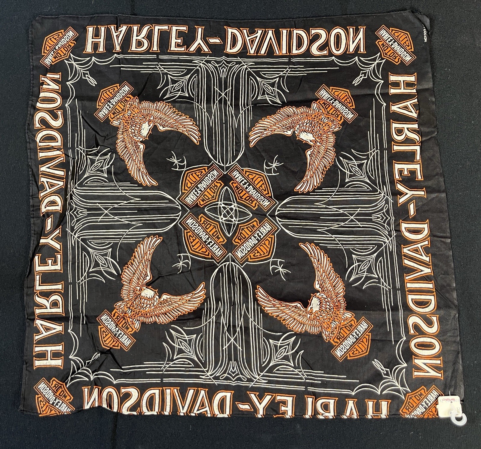 Vintage Harley Davidson Bandana 100% Cotton Made in USA