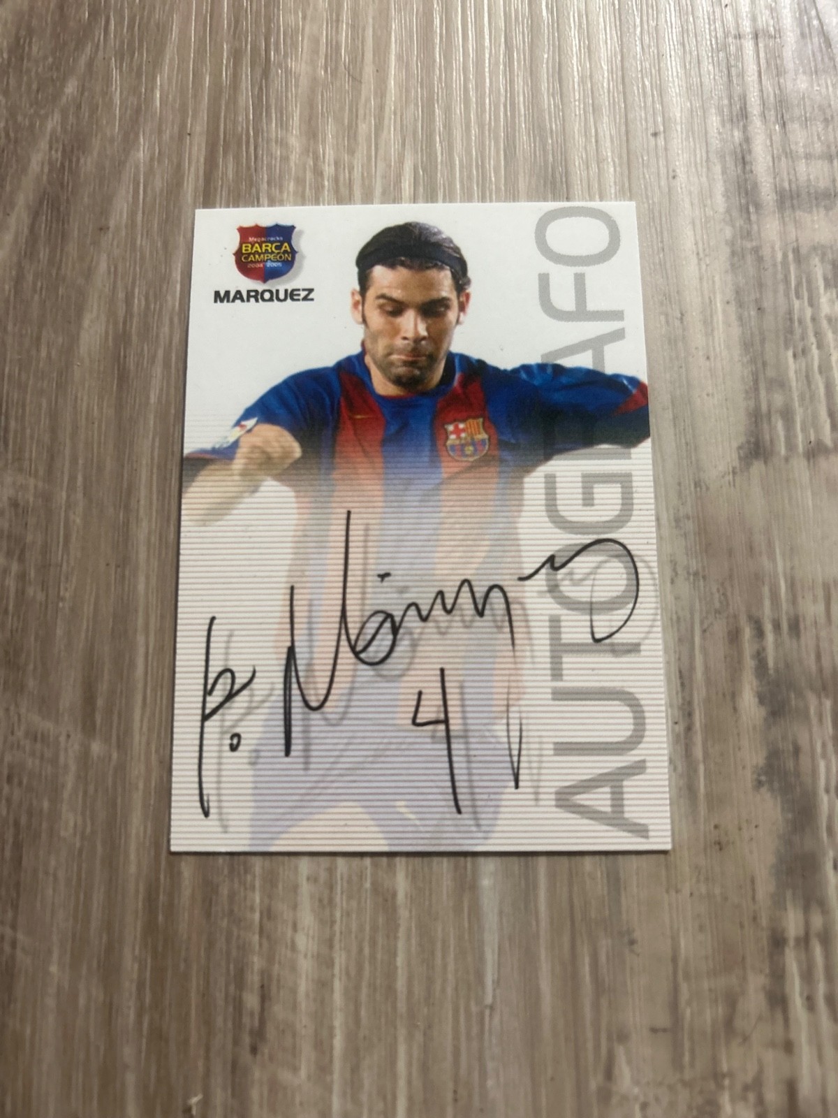 2004-05 Panini Megacracks Barca Autografo # 70 Marquez Barcelona 