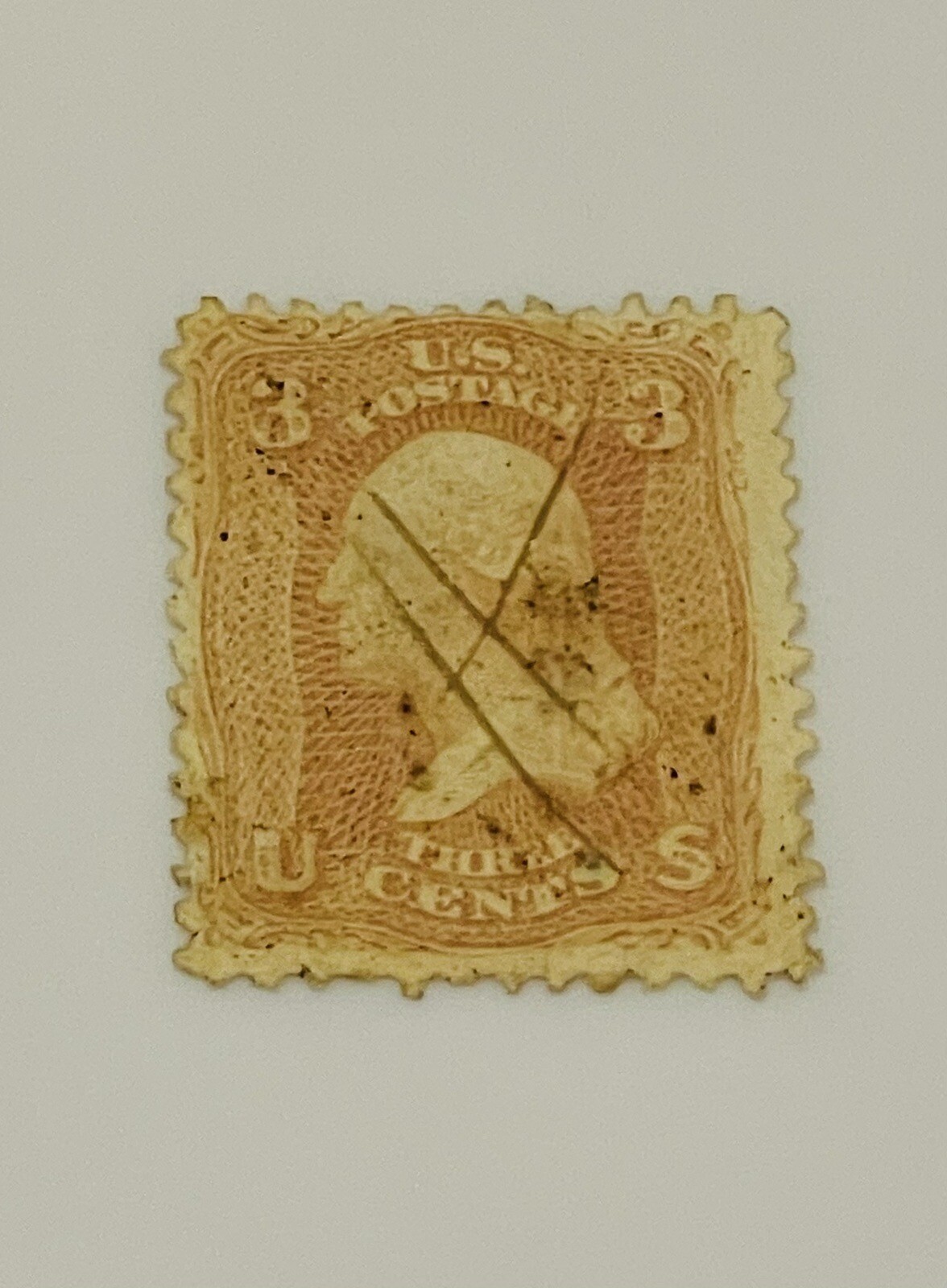 U.S. Stamp 56 Or Scott 64 Brown Rose 1861