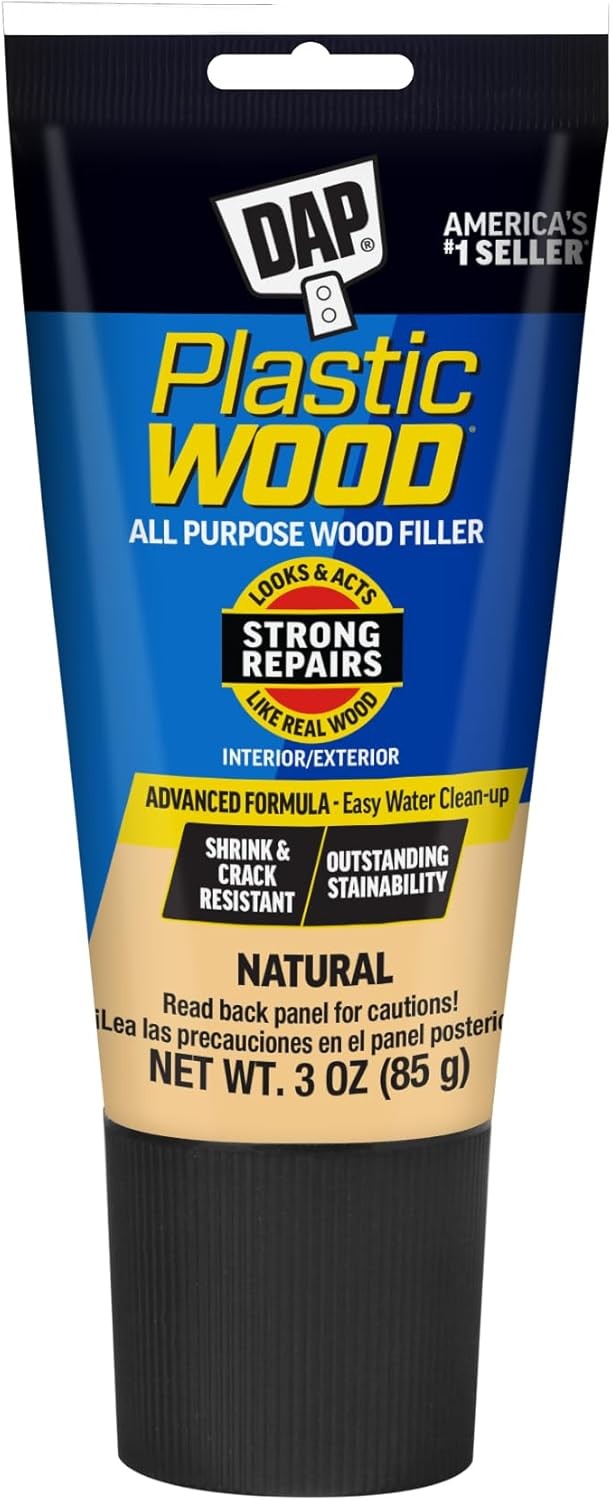 DAP Plastic Wood All Purpose Latex Wood Filler, Natural, 3 Oz