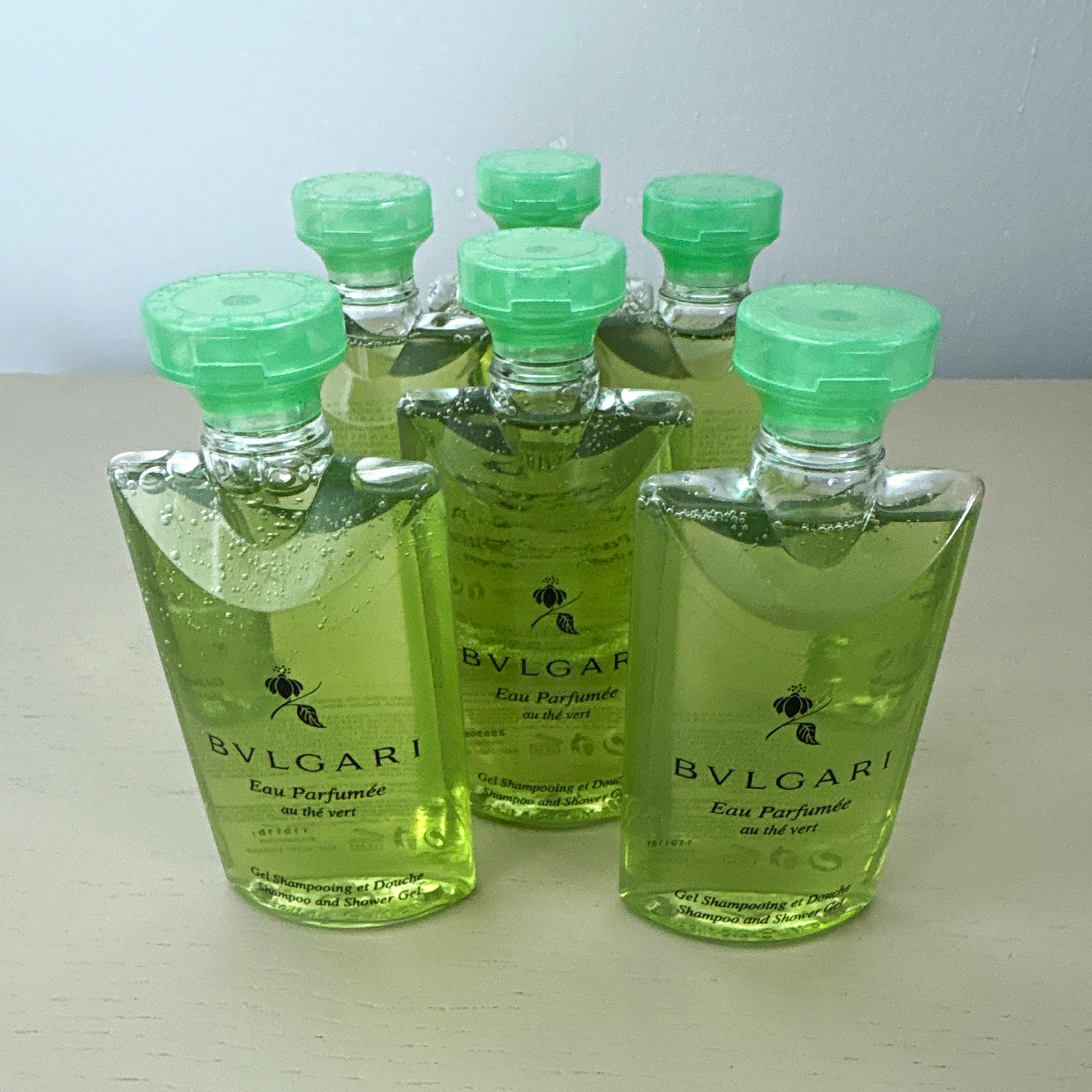 Bvlgari Eau Parfumée au thé vert Shampoo & Shower Gel, 2.5 fl oz (set of 6) Bvlgari Eau Parfumée au thé vert Shampoo & Shower Gel, 2.5 fl oz (set of 6)